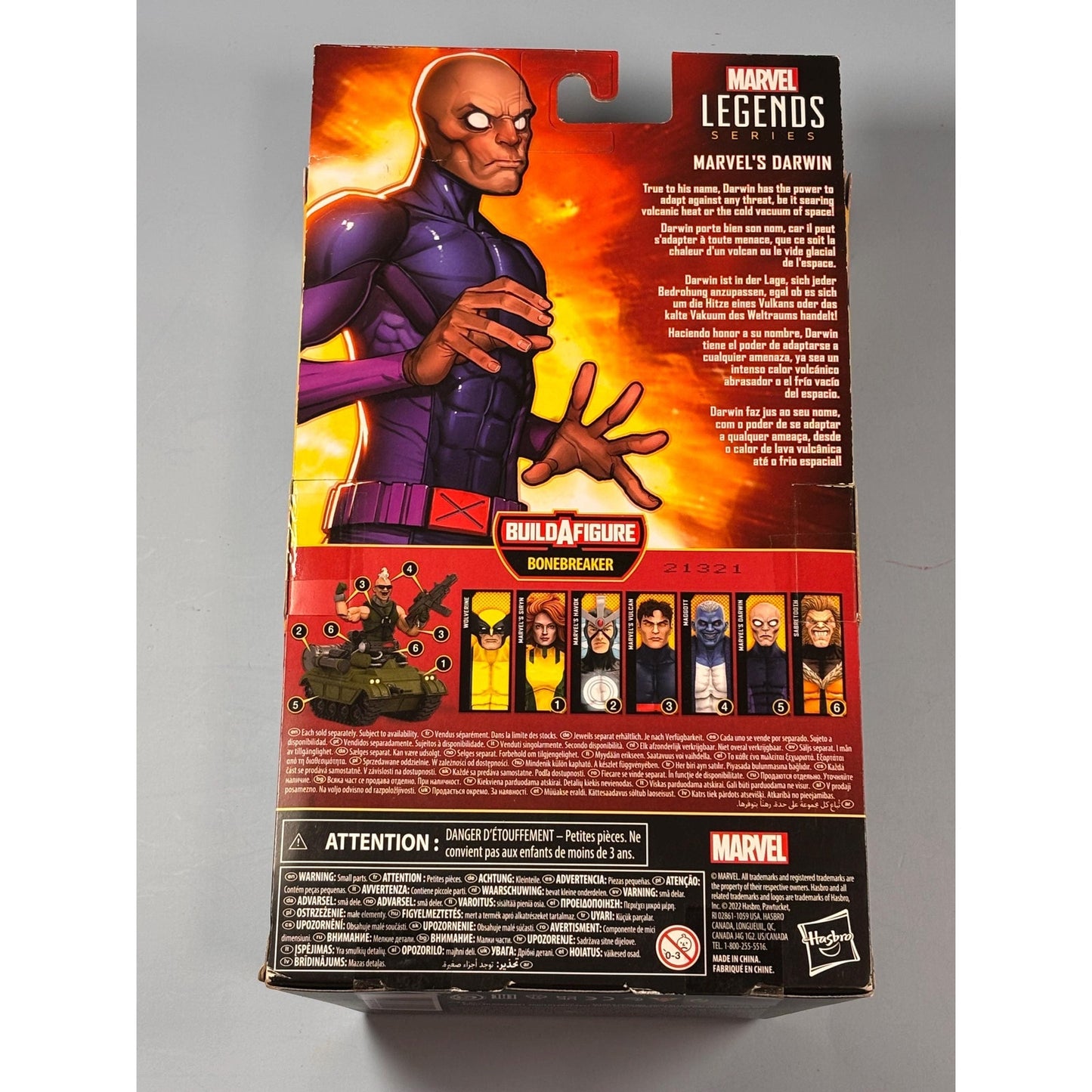 Marvel Legends X-Men Darwin 6" Action Figure Bonebreaker Hasbro Action Figure