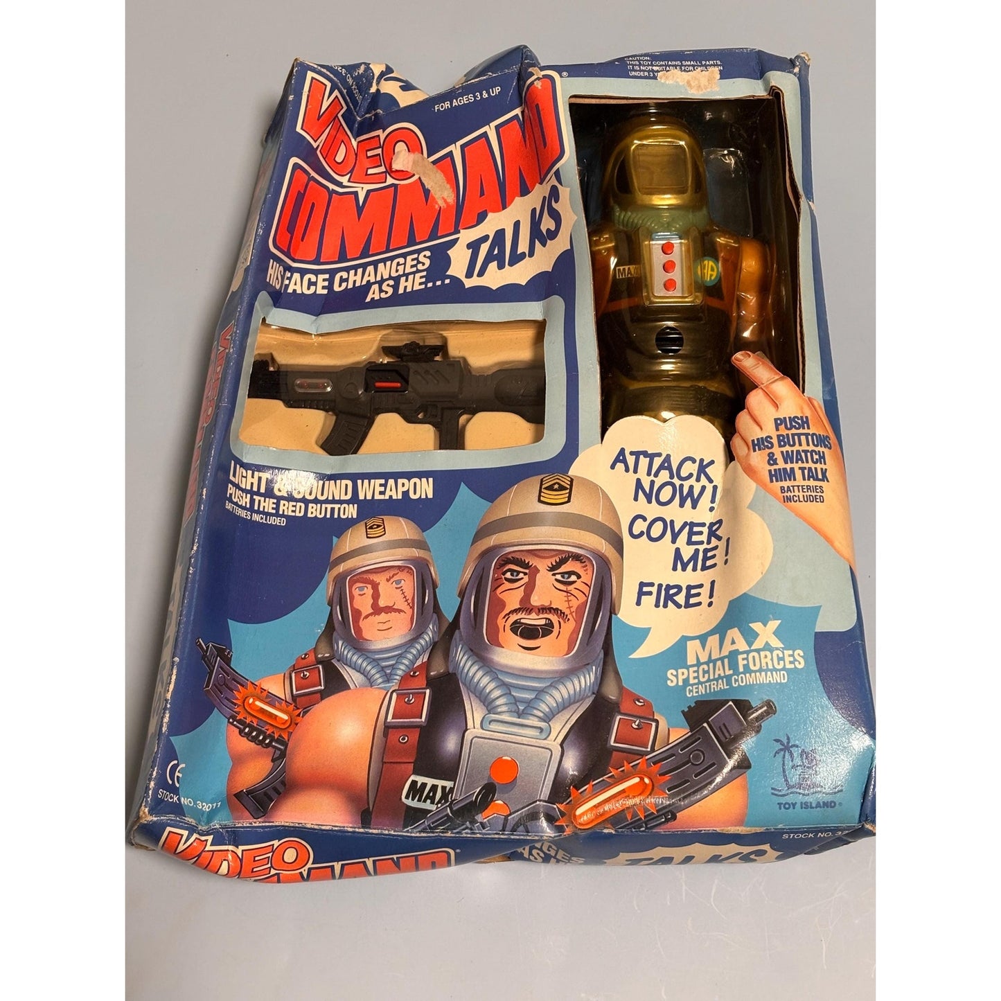 Vintage Toy Island Video Command 1992 12" Action Figure "Max"