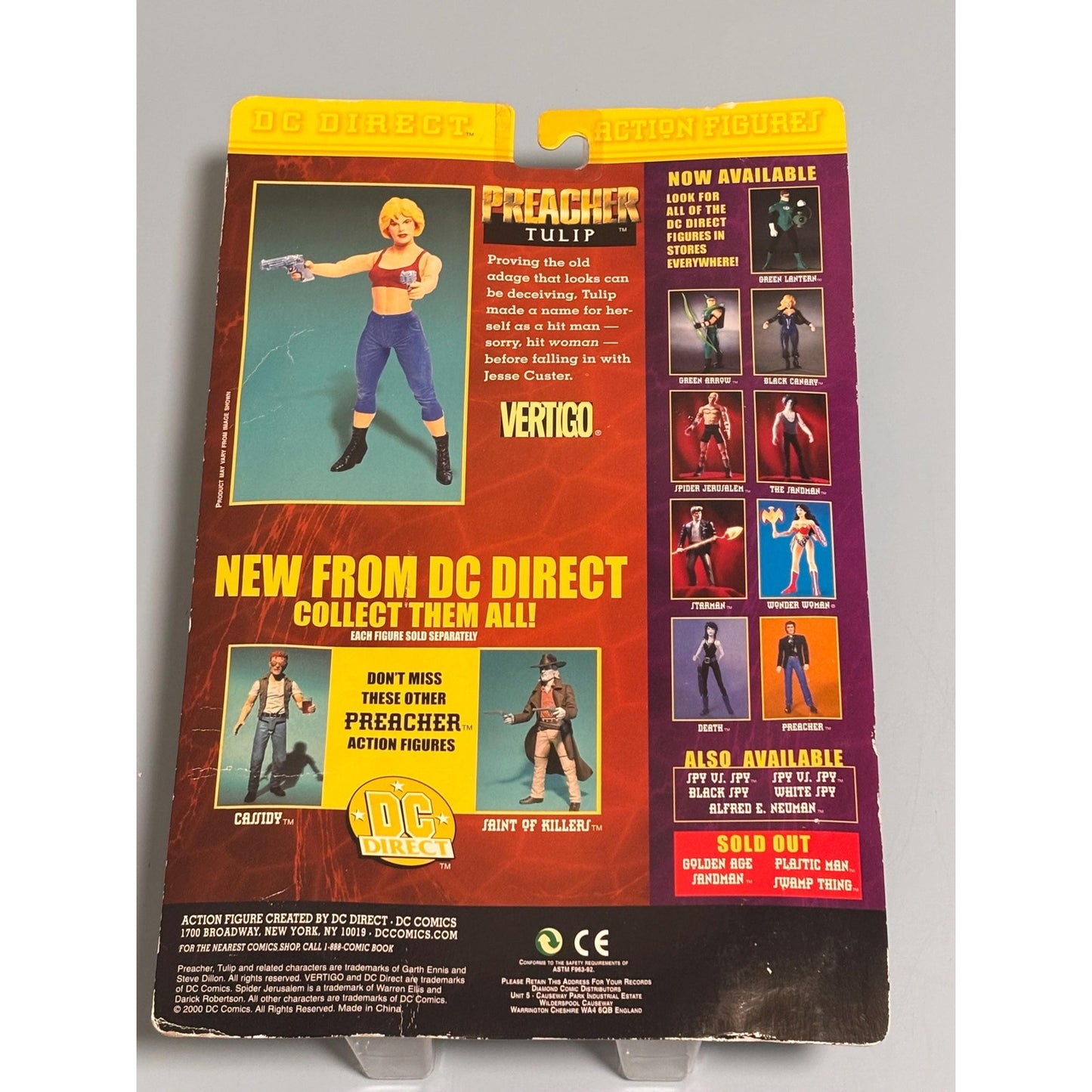 DC Direct Vertigo Preacher Tulip Action Figure Sealed DC Comics 2000