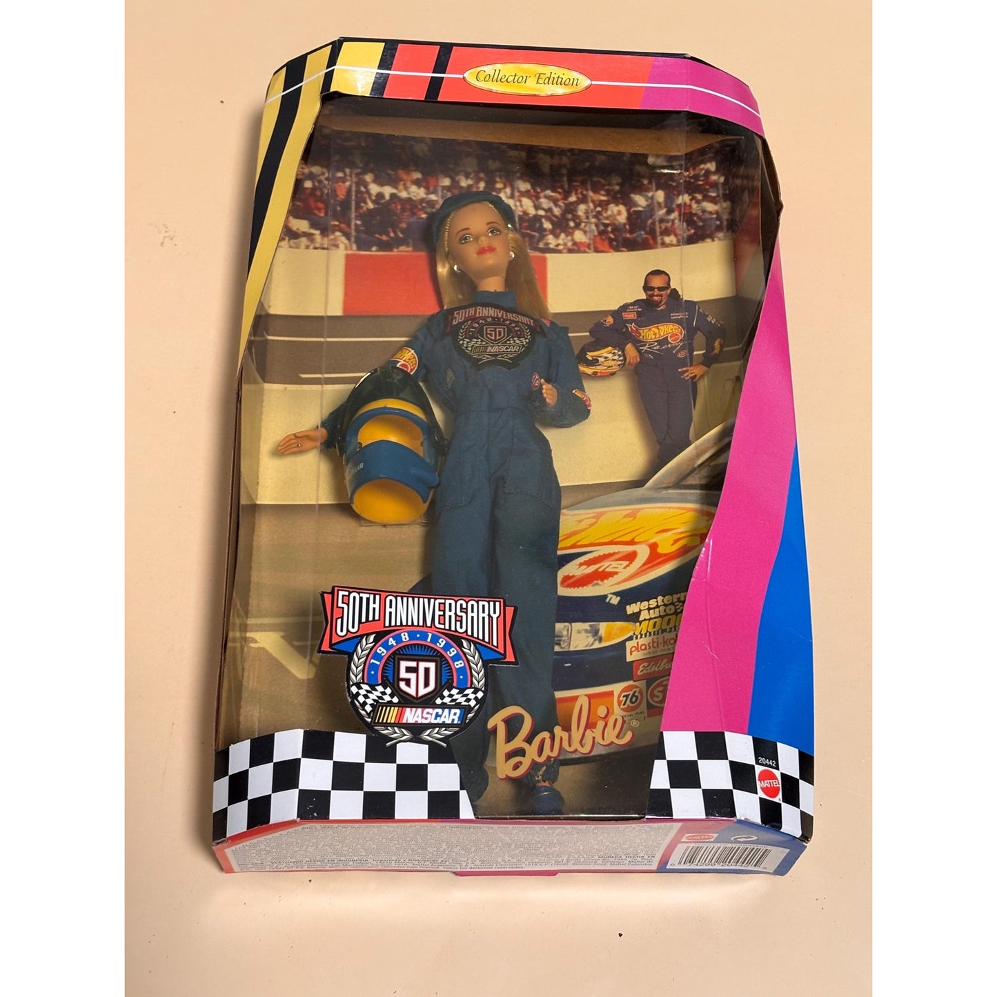 Barbie Nascar Doll 50th Anniversary Collector Edition 1948-1998 Mattel