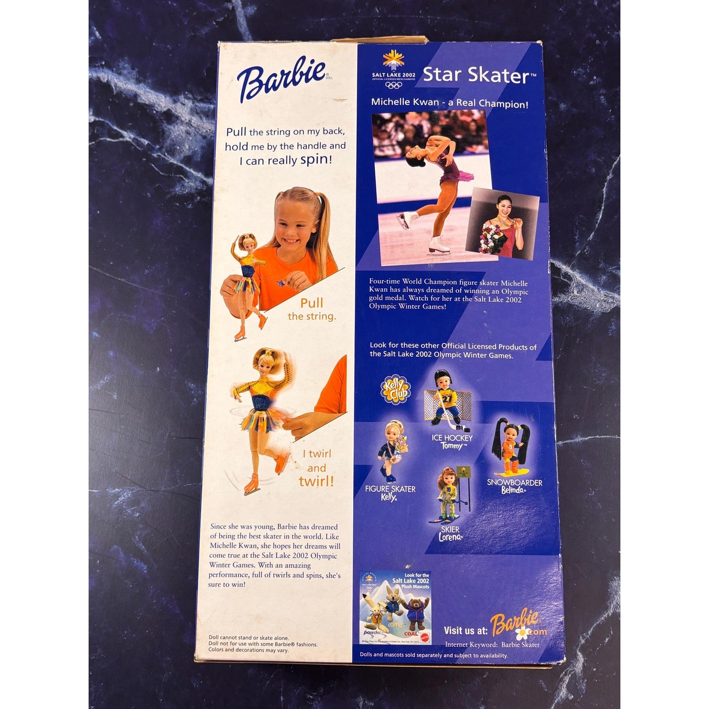 Barbie Star Skater Michelle Kwan Olympic Winter Games 2002 #53375 Mattel New
