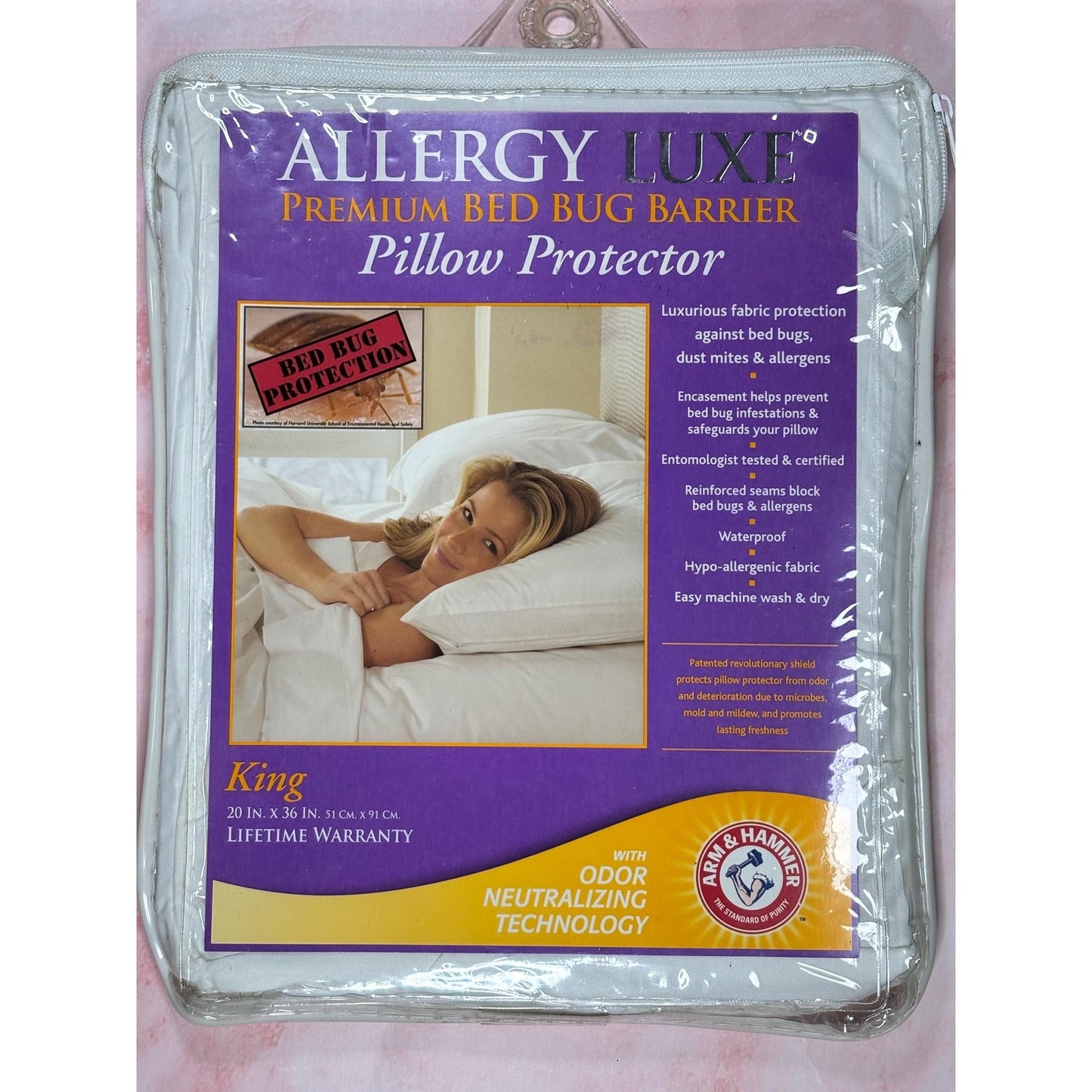NEW Arm & Hammer Allergy Luxe Mattress Protector Waterproof Hypo Allergenic King