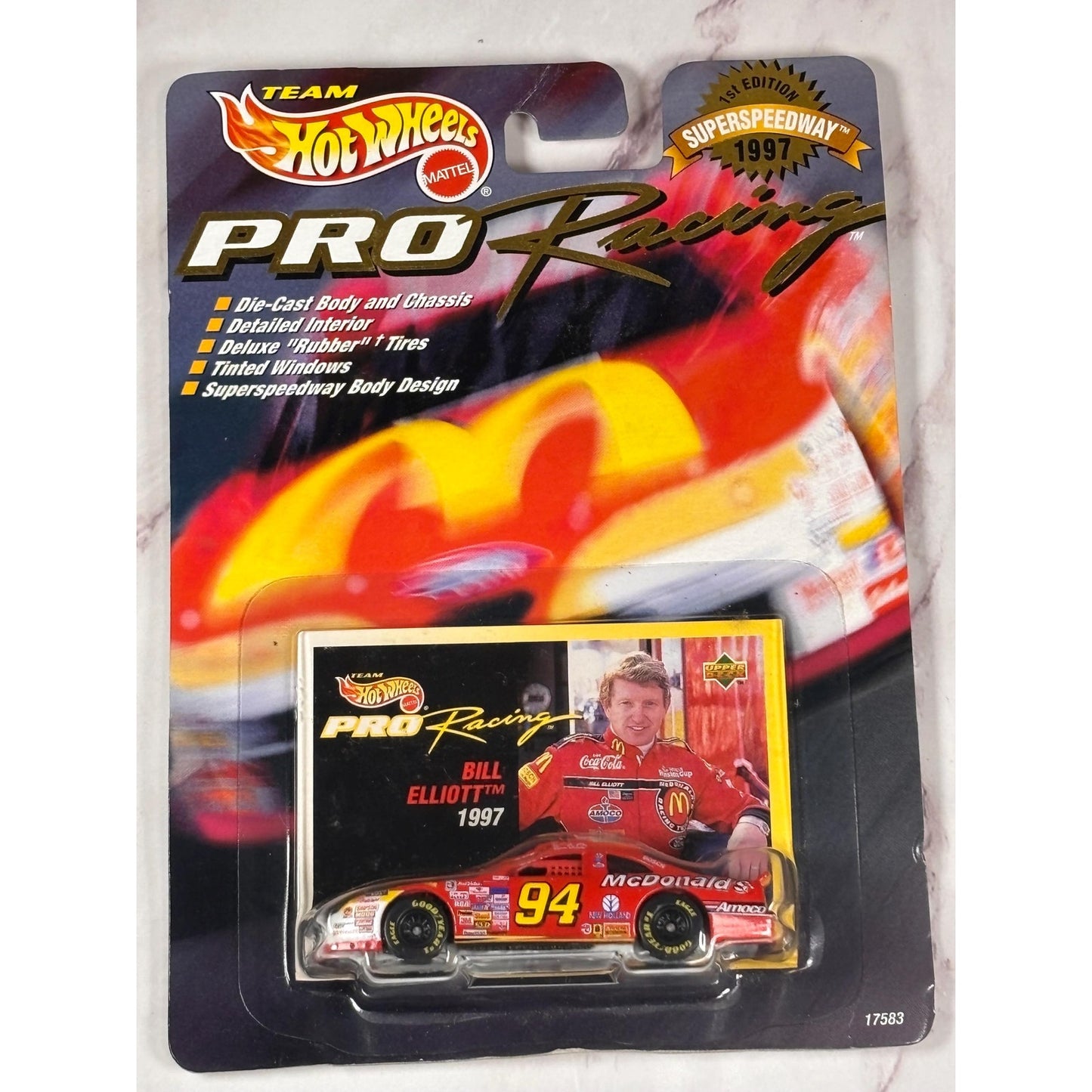 1997 Hot Wheels Pro Racing Collector 1st Edition Hut Stricklin #8 Circuit City