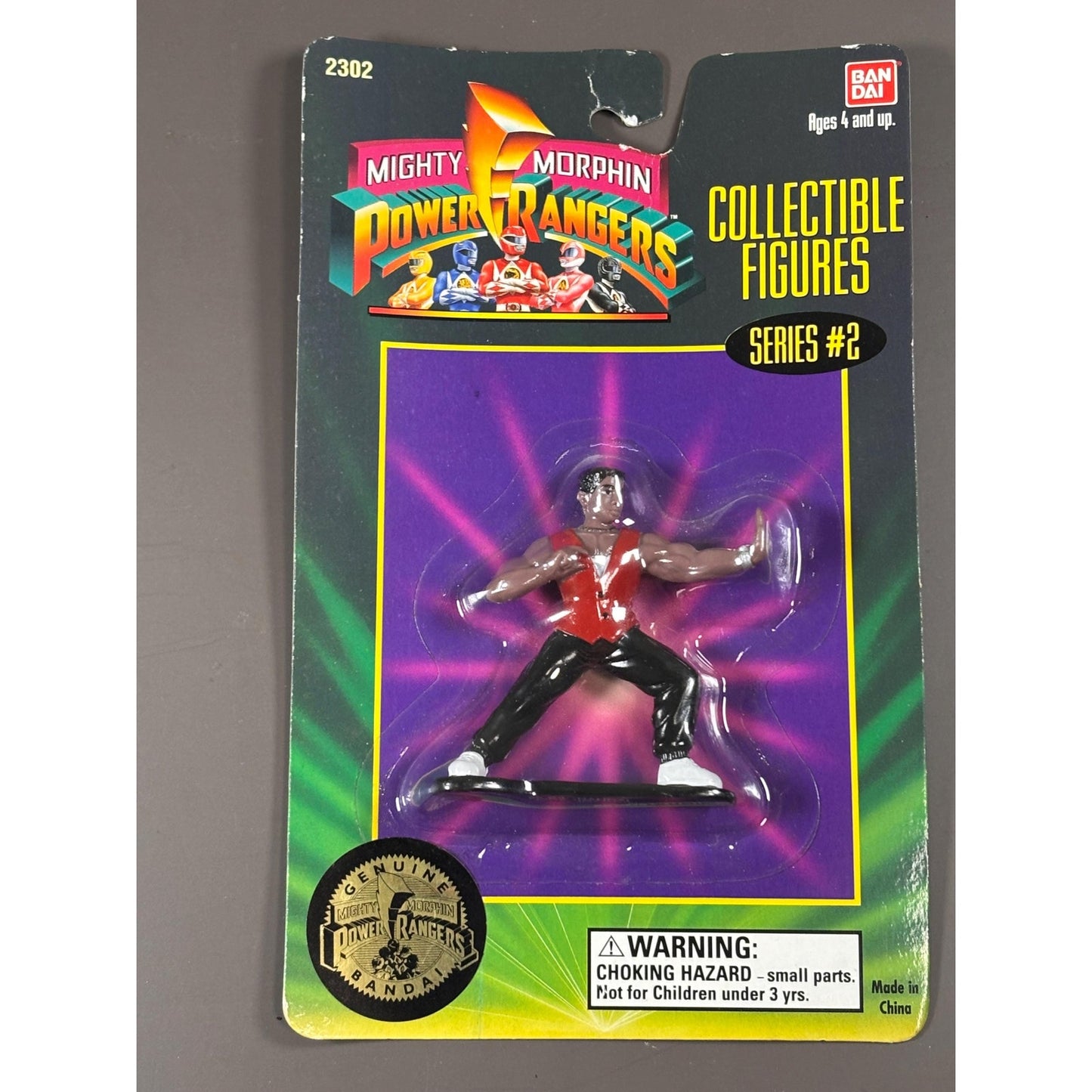 Power Rangers 1994 Mighty Morphin Collectible Figure Series 2 Zack 3” Black