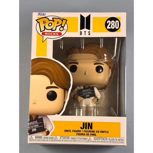 Funko Pop! Rocks BTS #280 Jin Music K-Pop Band Vinyl Figure New