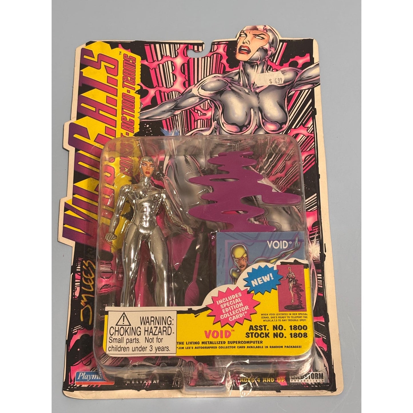 1995 Playmates Jim Lee's Wild C.A.T.S Void Action Figure With Collector Card-NEW