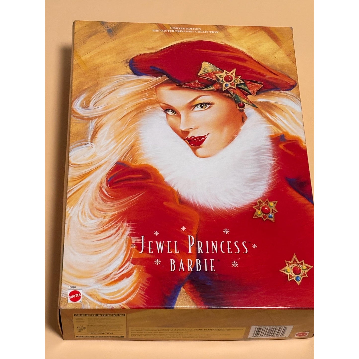 1996 Jewel Princess Barbie Limited Edition Winter Princess Collection Doll 15826