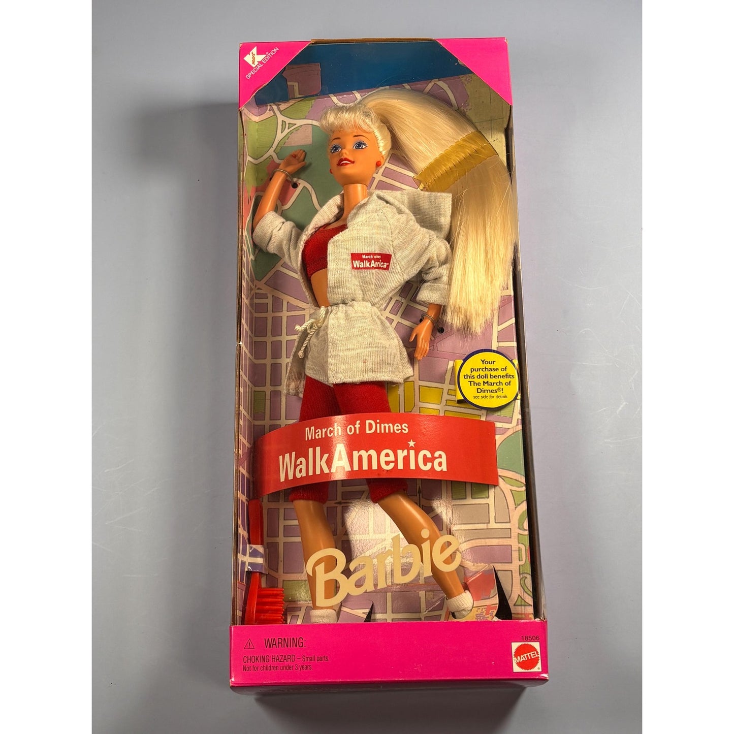 March of Dimes Walk America Special Edition Barbie Doll 1997 Mattel #18506 New