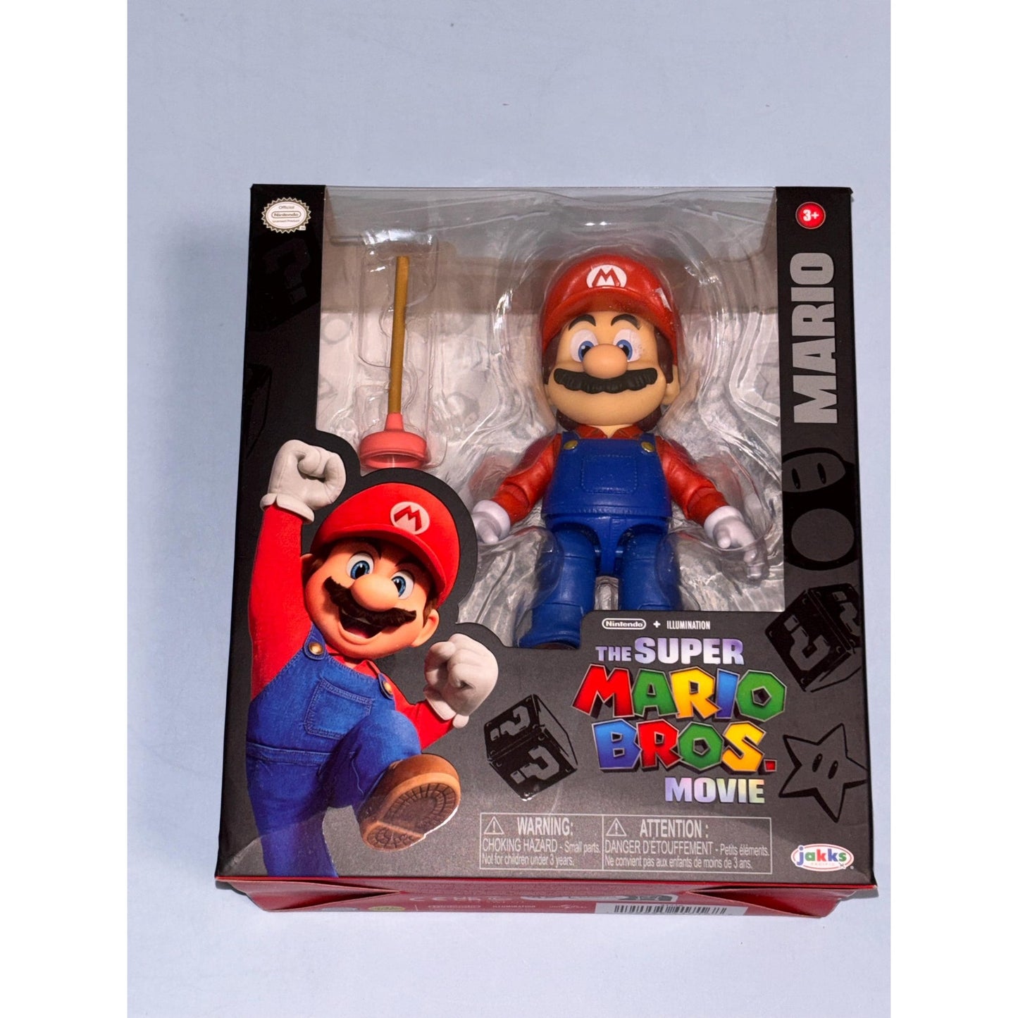 The Super Mario Bros Movie 2023 Mario 5” Figure Jakks Pacific Nintendo Plunger