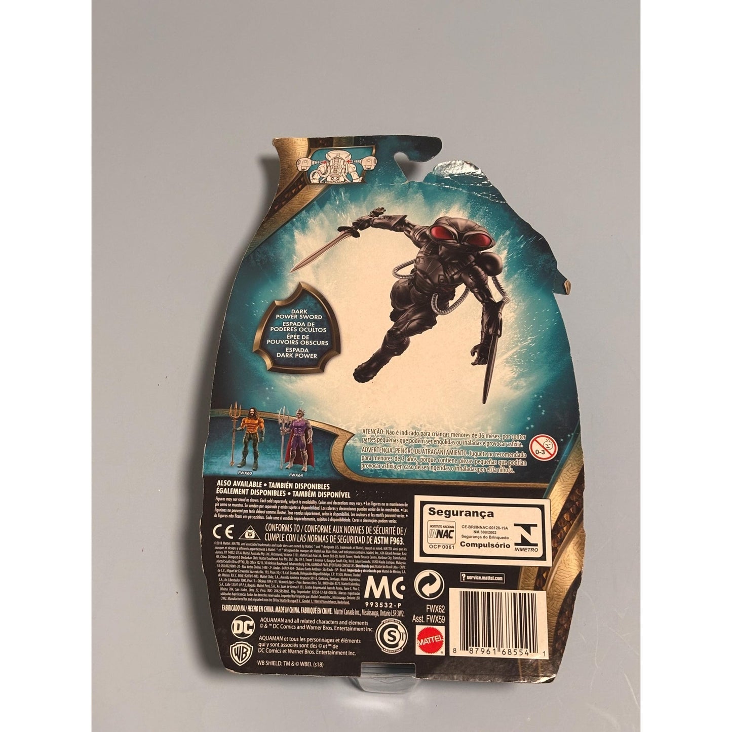 Aquaman Movie DC Comics Black Manta Action Figure Mattel Dark Power Sword New