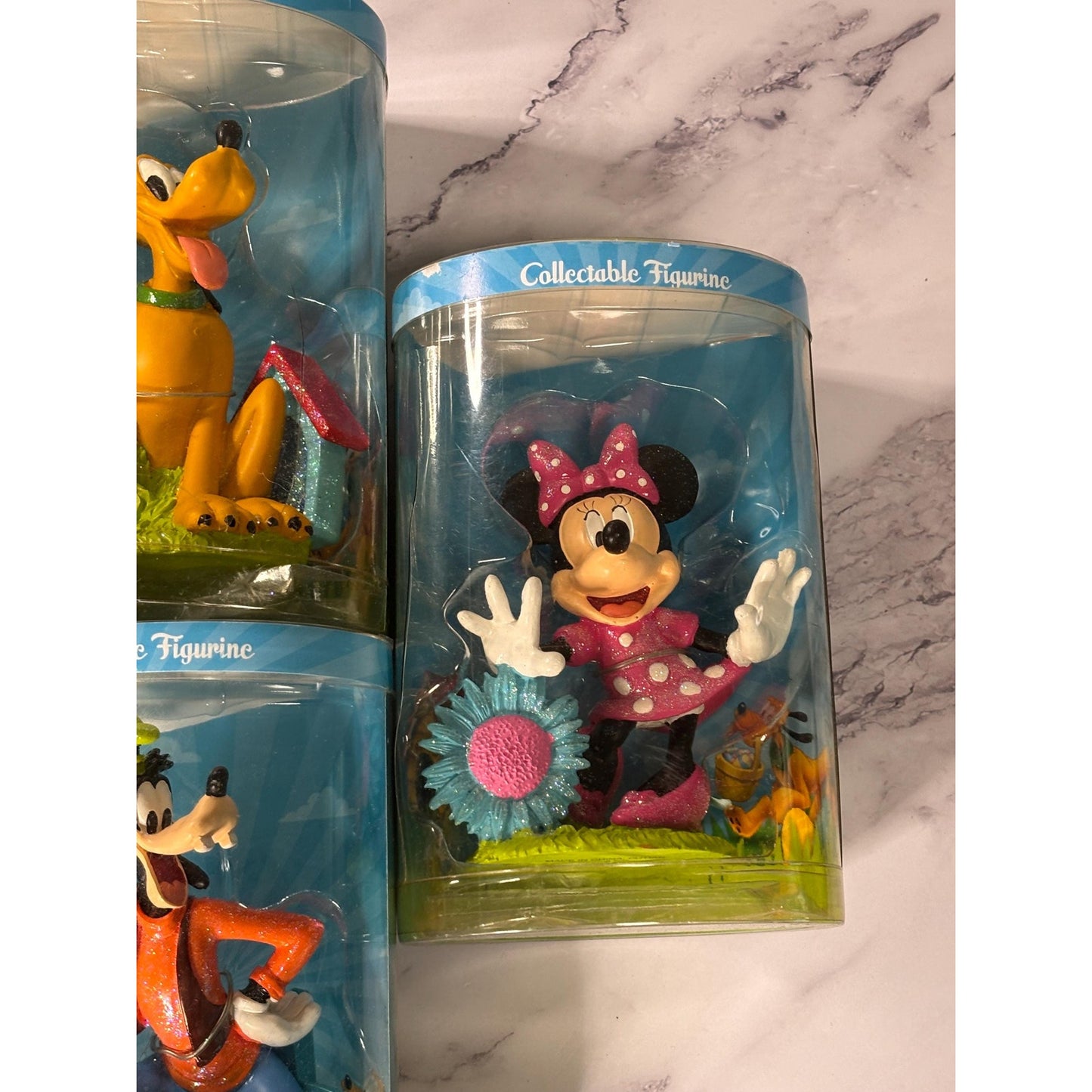 Lot of 6 Disney Kcare Collectible Figurine Mickey Minni Goofy Donald Duck Pluto