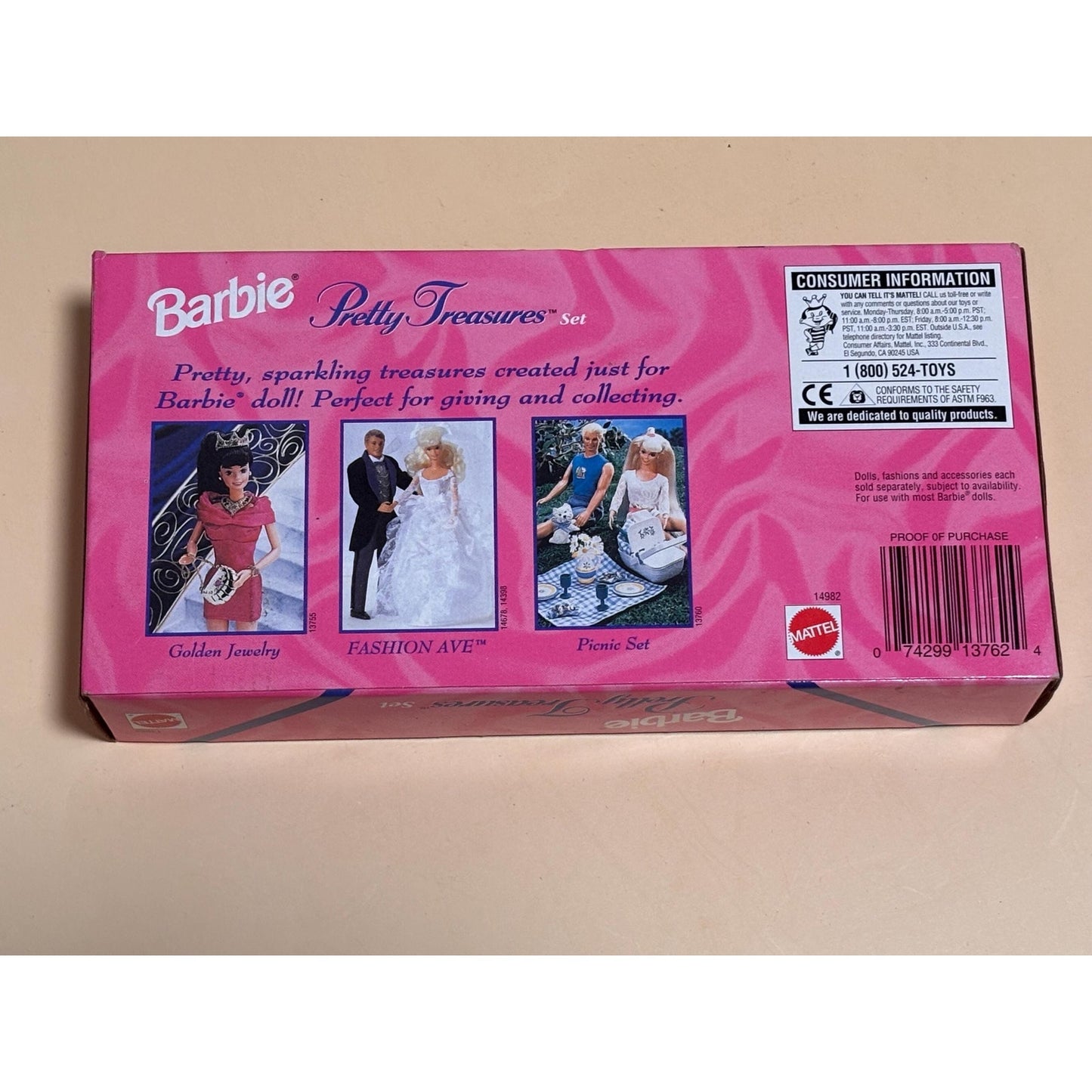 Barbie Pretty Treasures Wedding Accessories Set 1996 Mattel #14982 New
