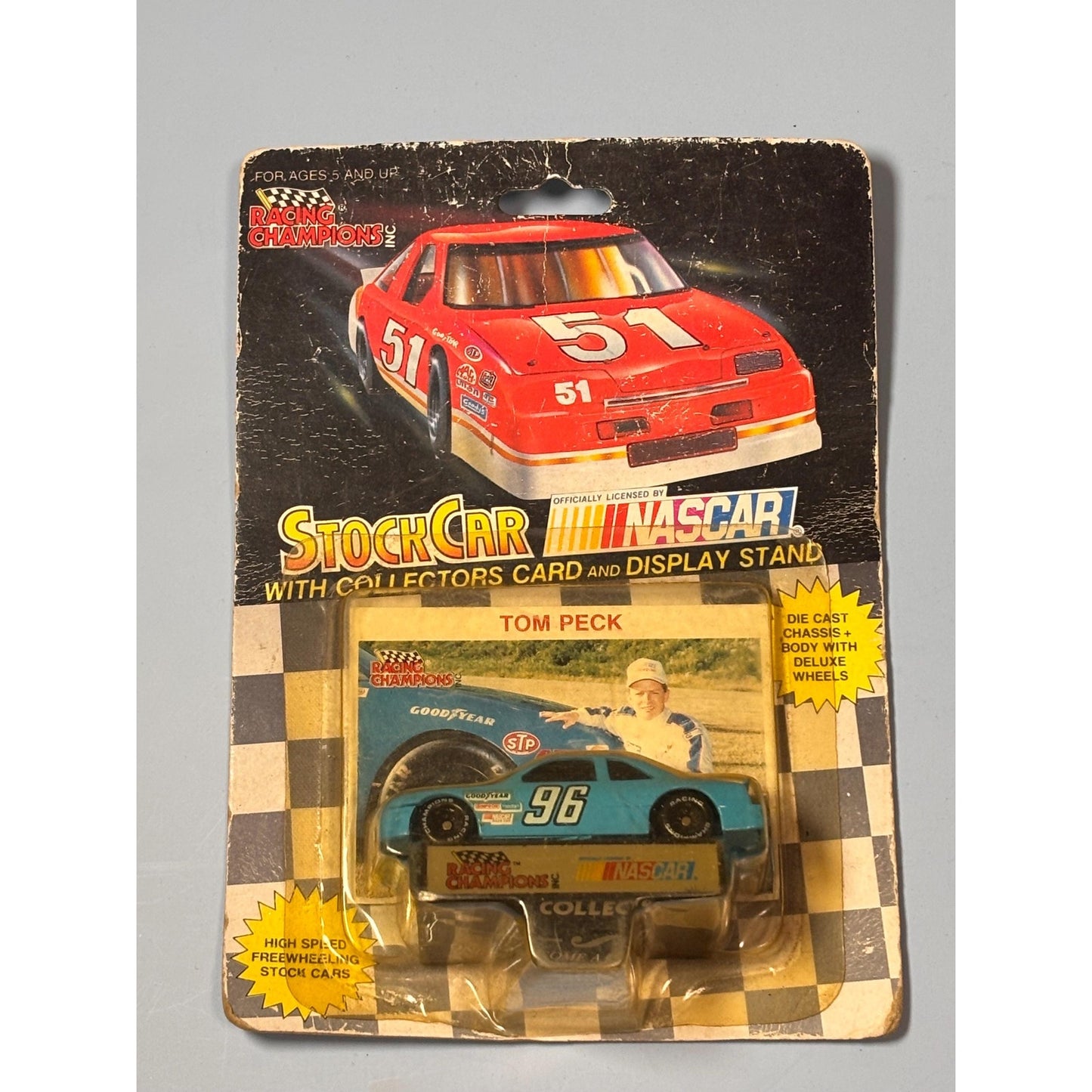 1992 Racing Champions Stock Car Nascar #96 Tom Peck Oldsmobile Thomas 1:64