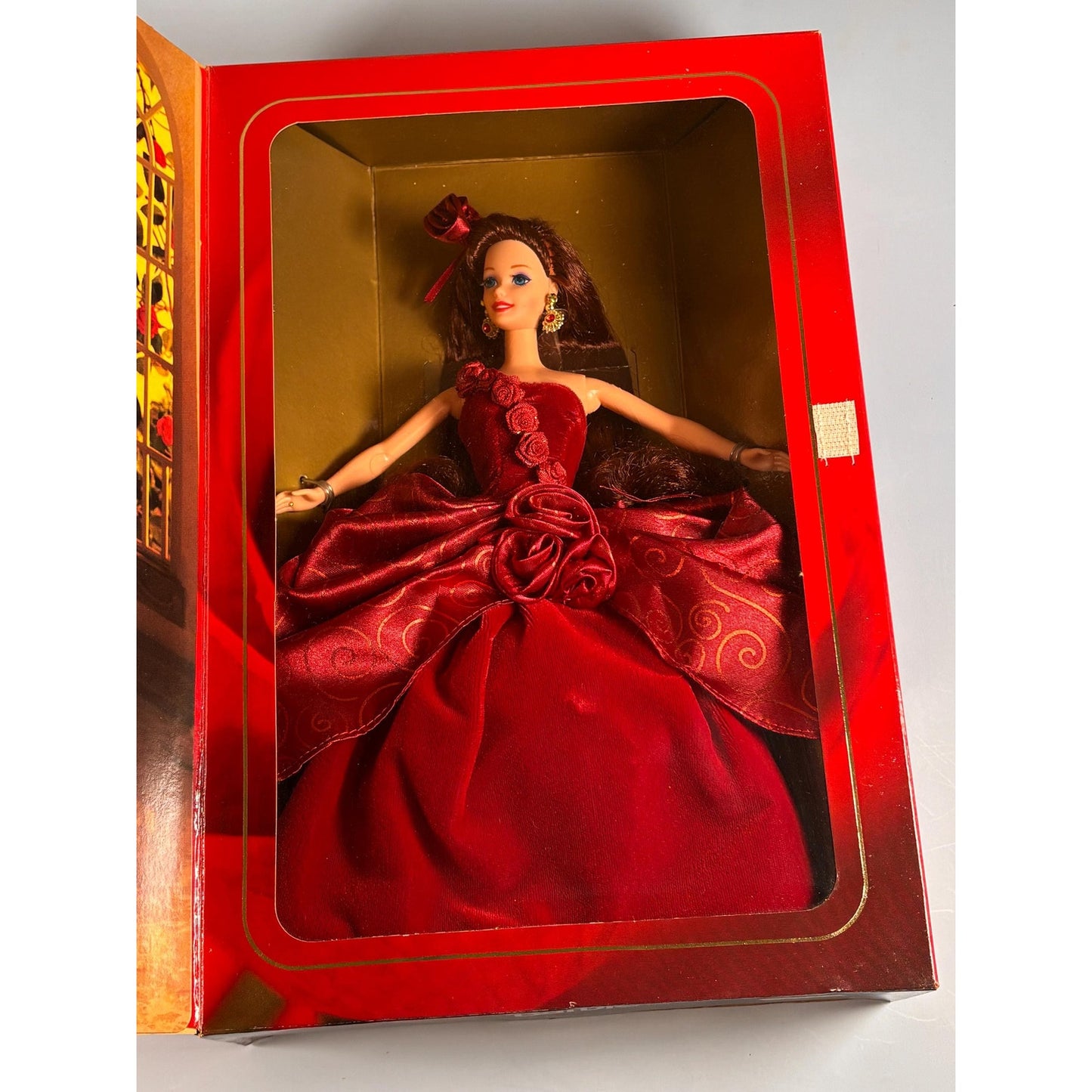 Radiant Rose Barbie 1996 Society Collection #15140 Red Dress Flowers Limited New
