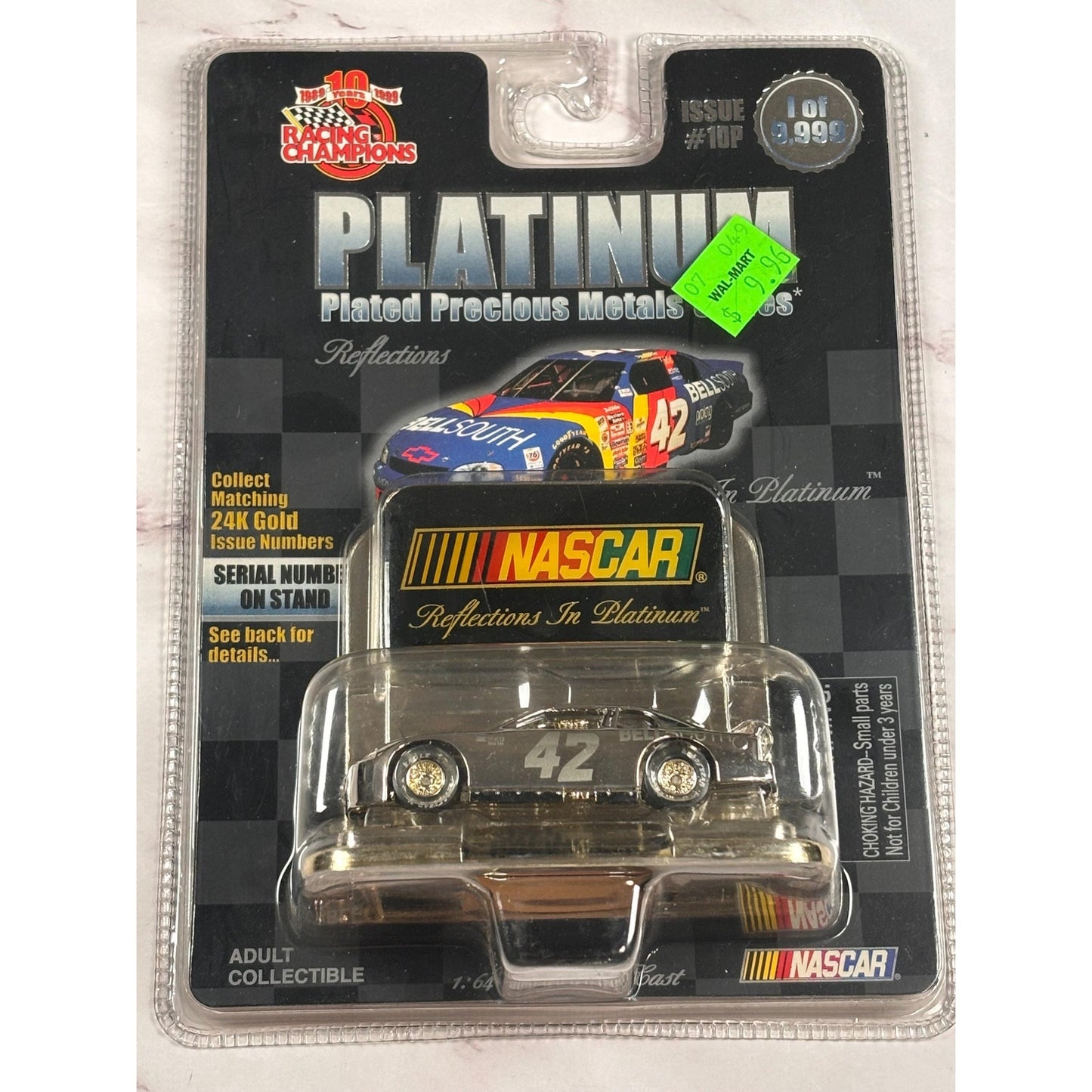 Joe Nemechek #42, 1998 Bell South Chevrolet Monte Carlo Platinum Plated, 1:64