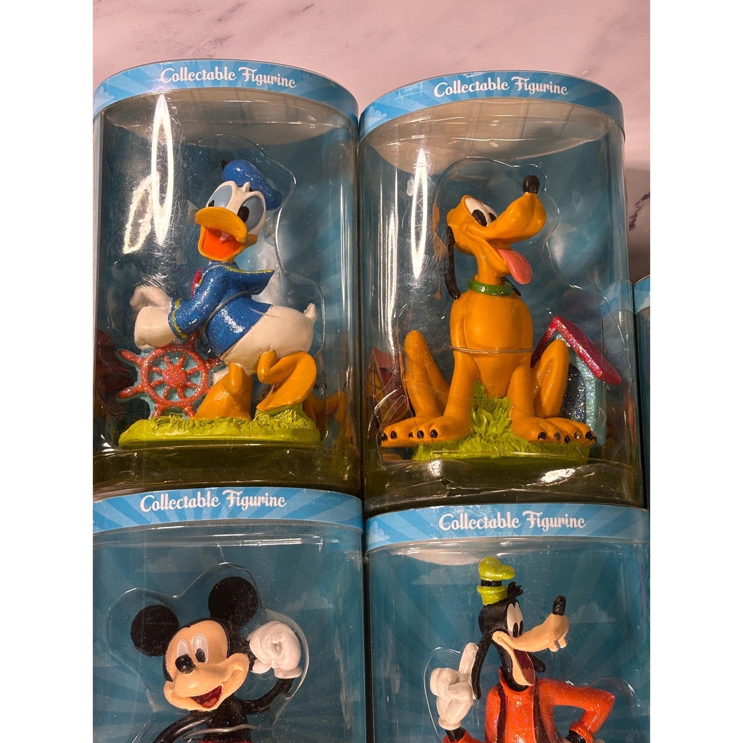 Lot of 6 Disney Kcare Collectible Figurine Mickey Minni Goofy Donald Duck Pluto