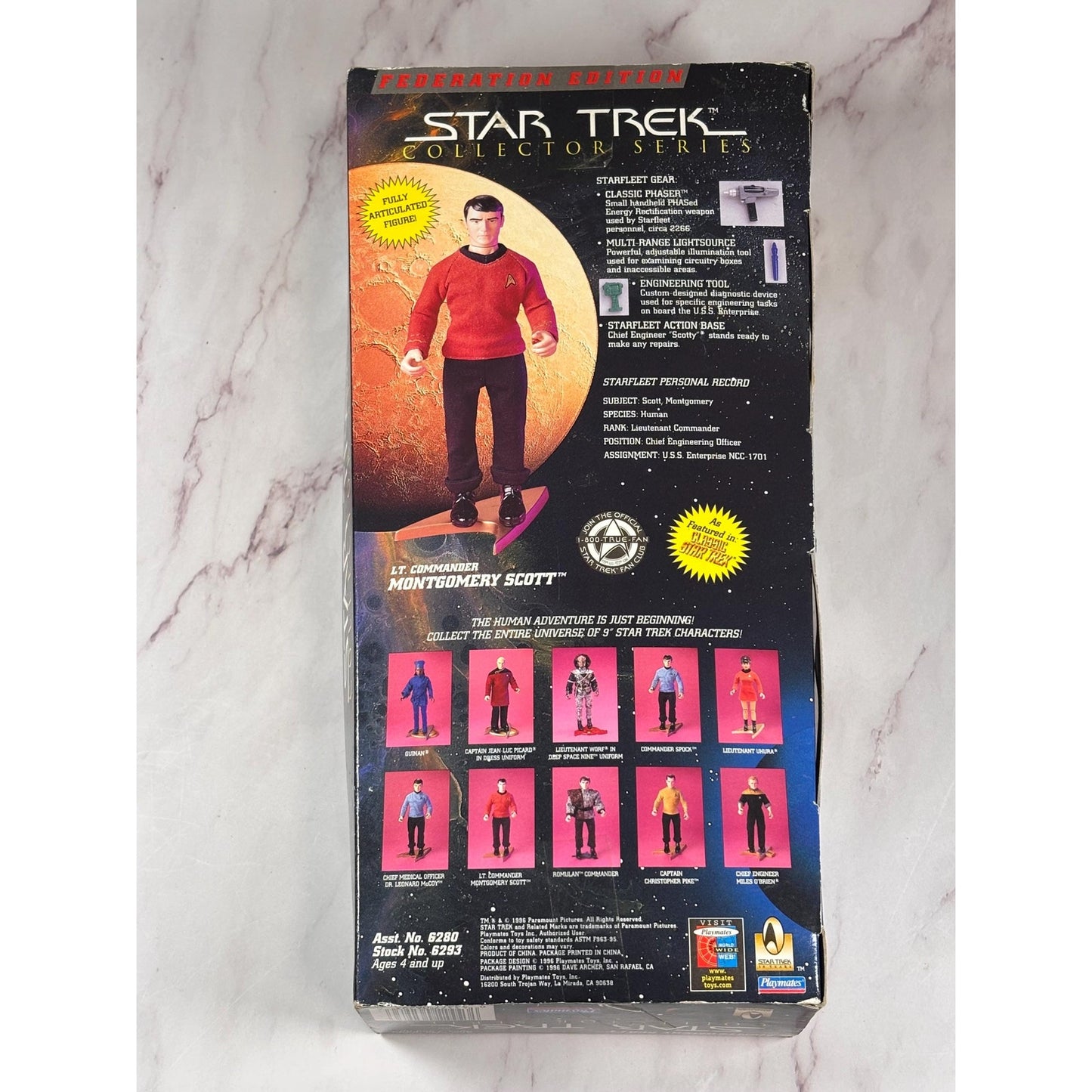 1995 Playmates Star Trek Collectors Series Lt. Commander Montgomery Scott Fed Ed