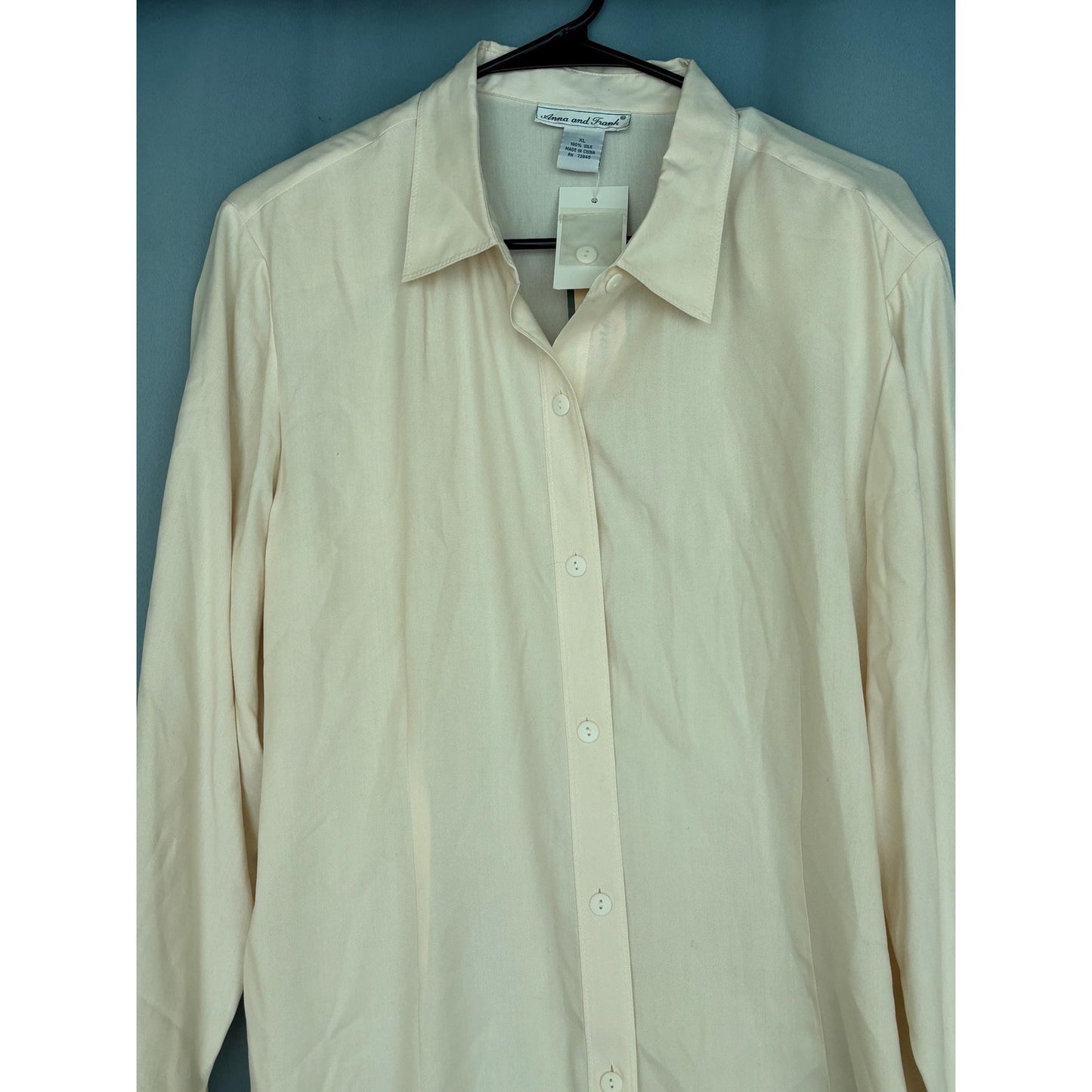 Anna and Frank Cream Ivory Pullover Blouse Shirt Women's Size XL New