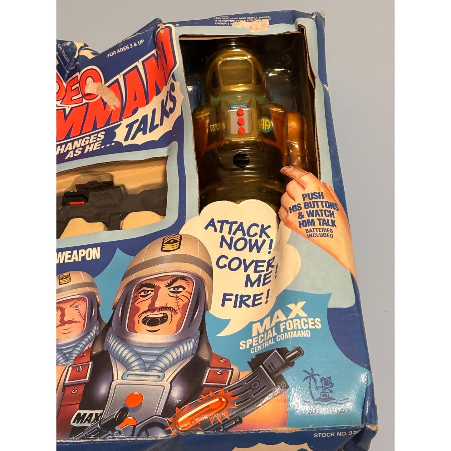 Vintage Toy Island Video Command 1992 12" Action Figure "Max"