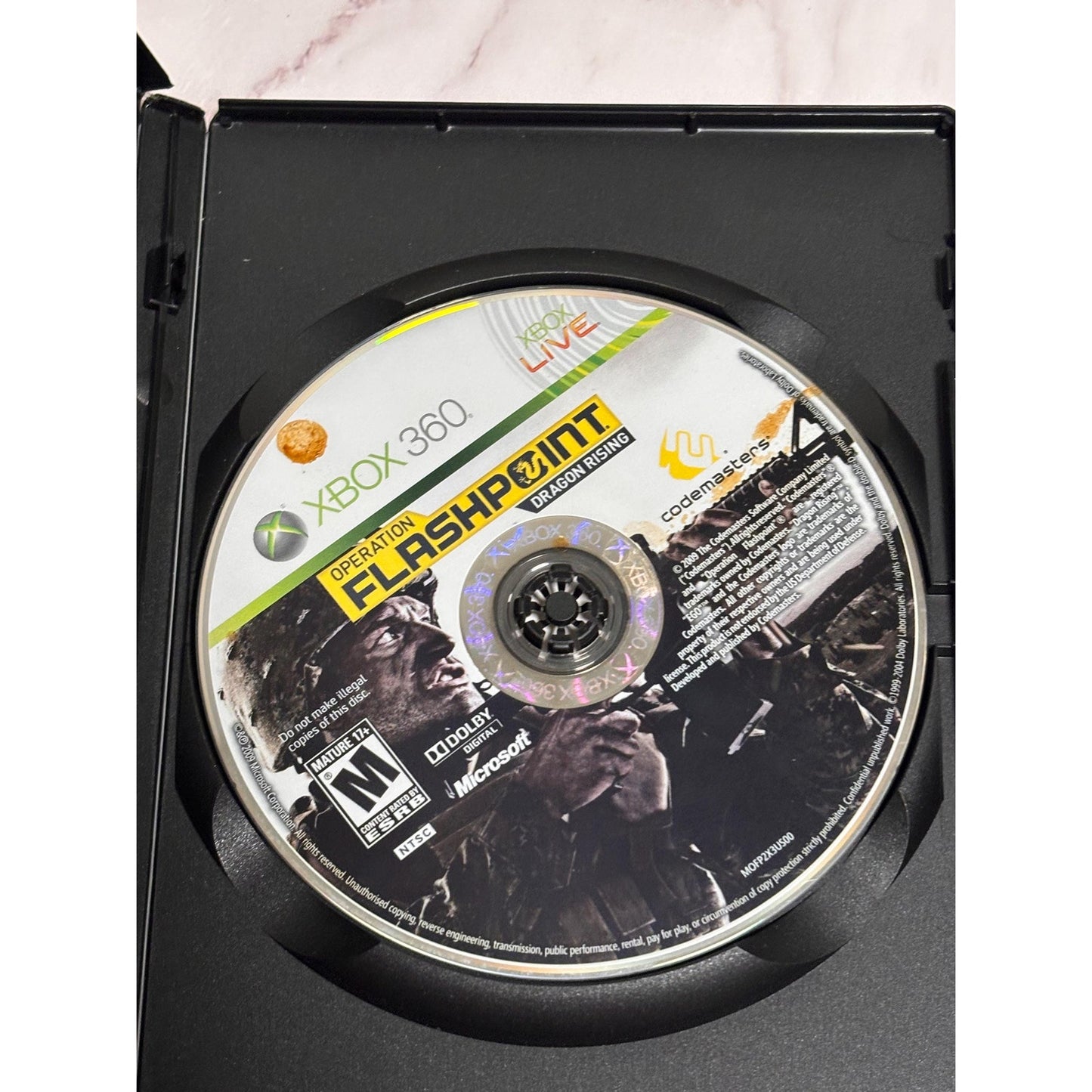 Xbox 360 Operation Flashpoint Dragon Rising Game Only BlockBuster Display Case