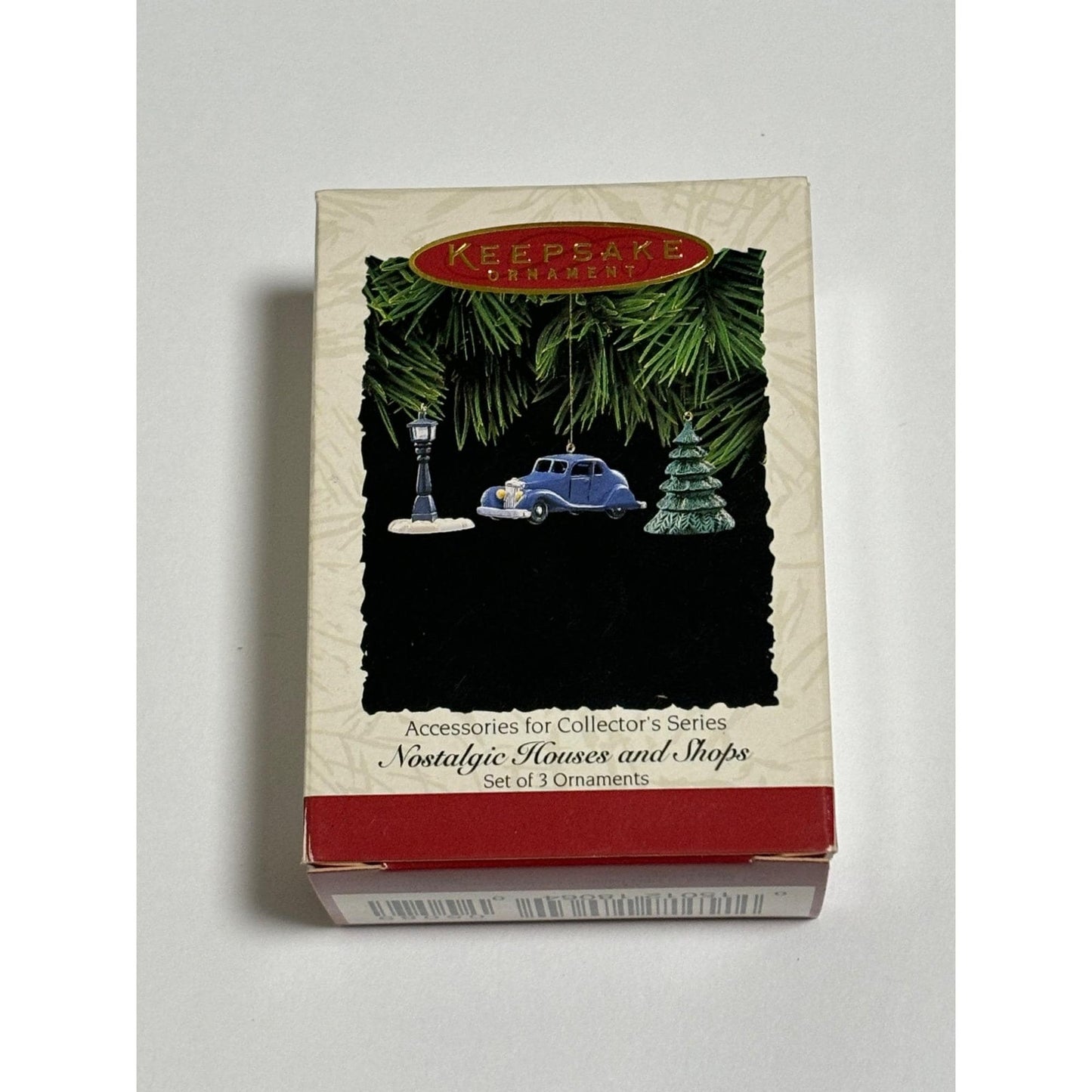 Hallmark Nostalgic Houses and Shop Accessories Set of 3 Roadster Car Tree 1995