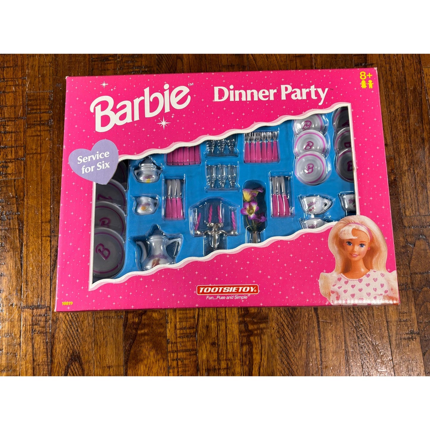 1997 Mattel Barbie Doll Dinner Party Dish Set for 6 Tootsie Toy #10819 New