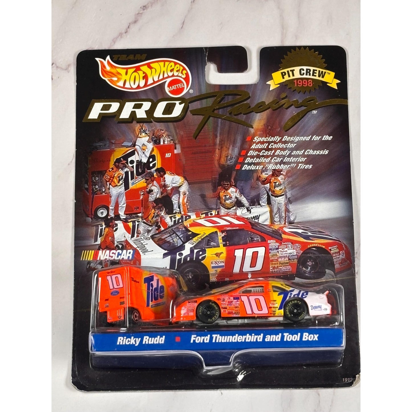 Hot Wheels Rickey Rudd 1998 Pit Crew Collector Edition Ford Thunderbird #10 Box