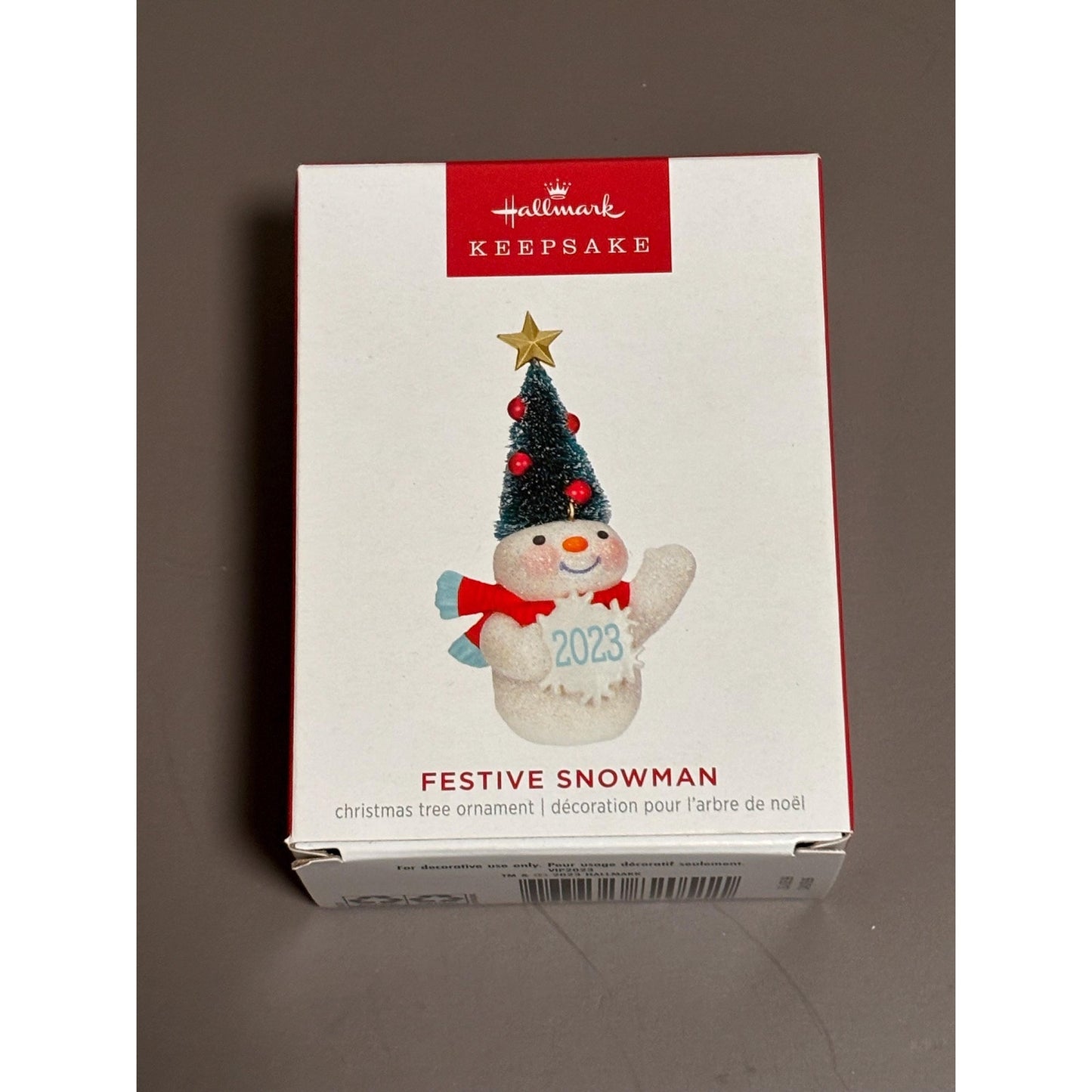 Hallmark Keepsake Ornament 2023 Limited Edition Gift Festive Snowman Ornament