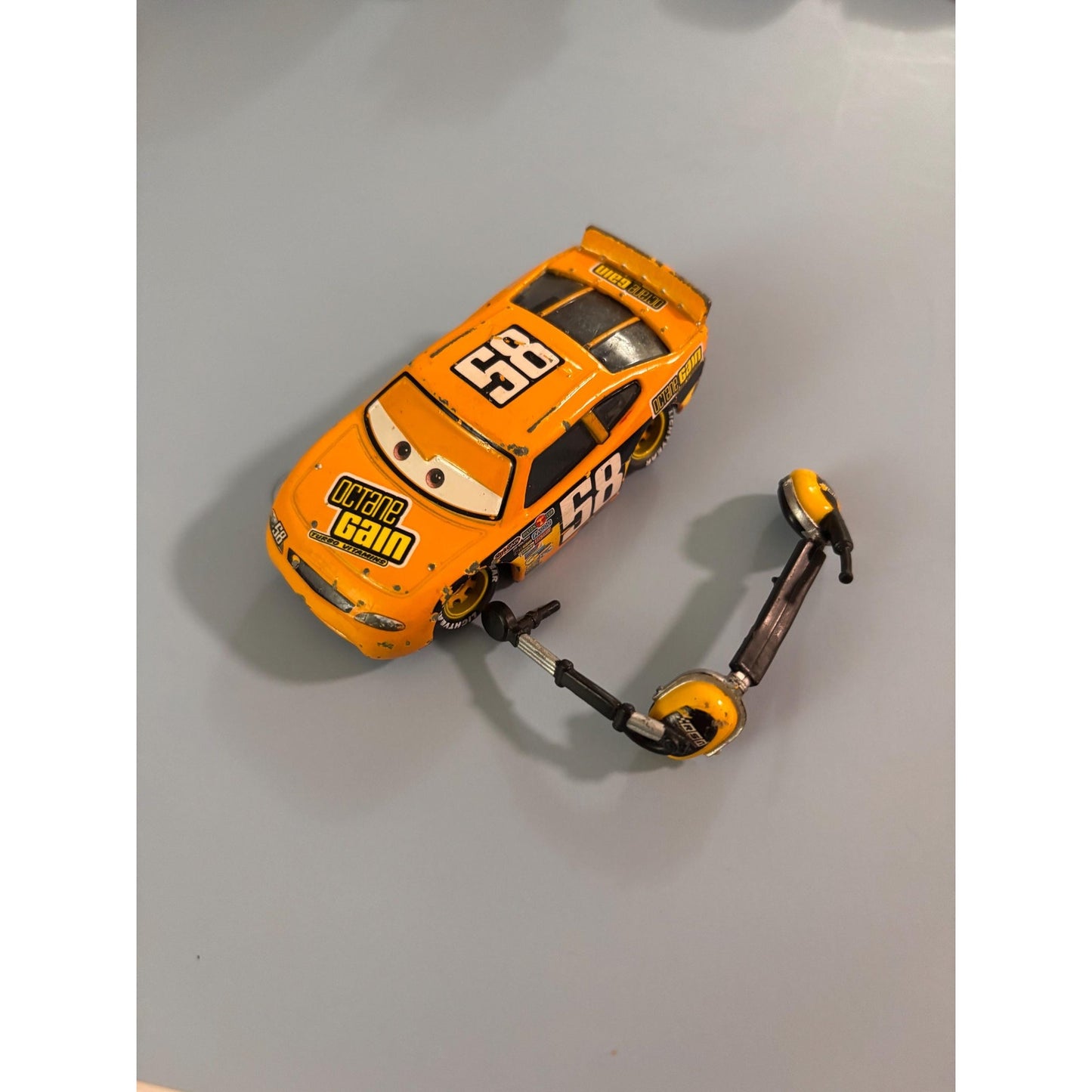 Disney Pixar Cars Movie Exclusive Octane Gain #58 Car Yellow