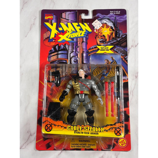 X-Men X-Force Cable Stealth Tech Armor figure w/ trading card Toy Biz 1996 New