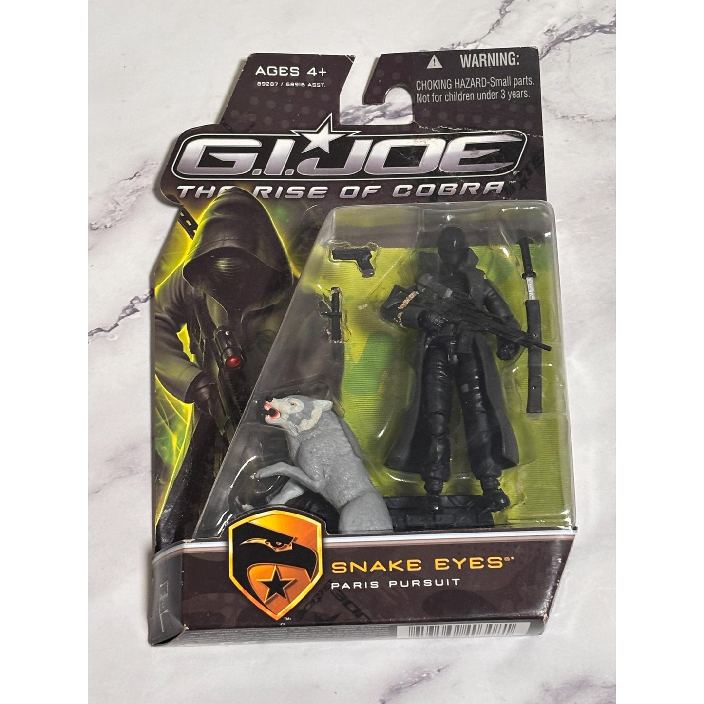 Hasbro G.I. Joe Rise of Cobra Snake Eyes Paris Pursuit Black Wolf Variant 2009
