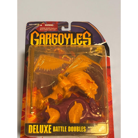 Kenner Gargoyles Lion Bronx Deluxe Battle Doubles Winged Beast Combat Armor 1995