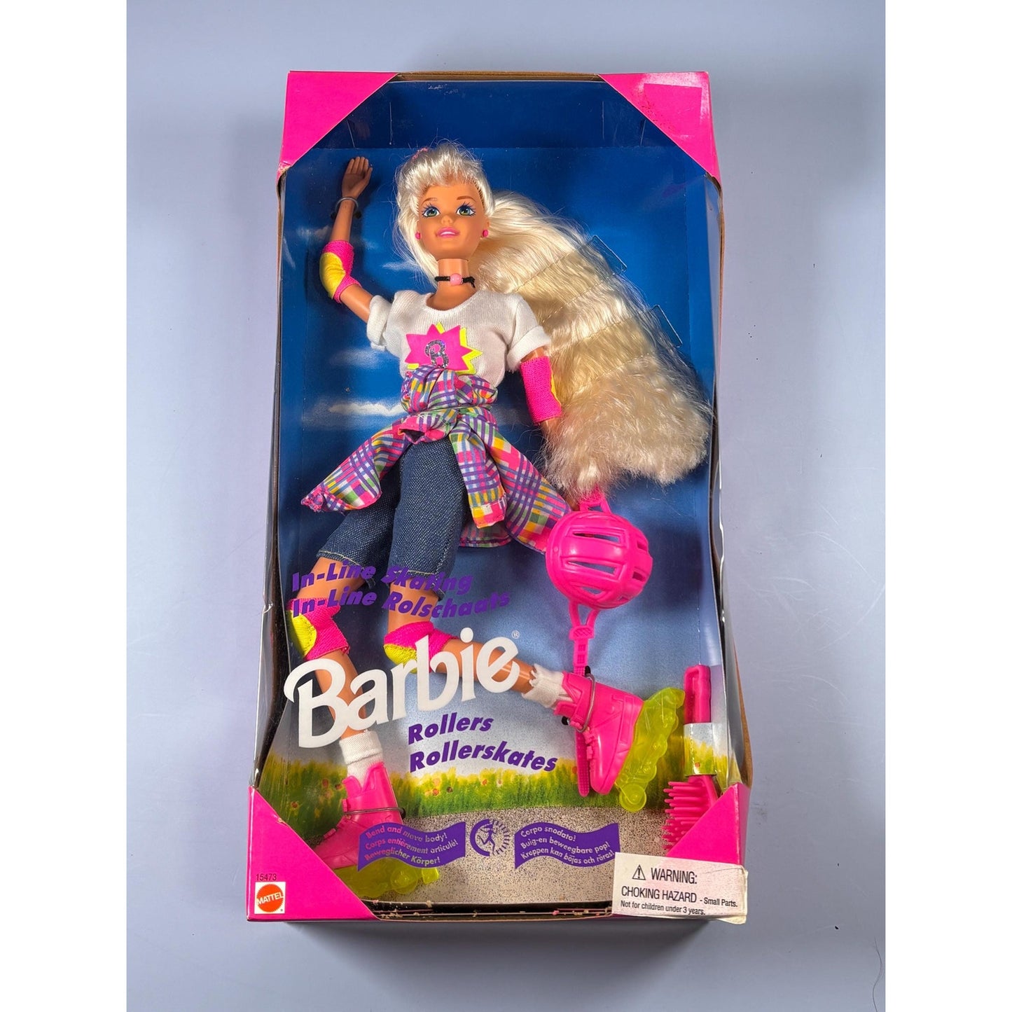 Rare In-Line Skating Barbie Doll with Rollerskates 1995 Mattel 15473 New