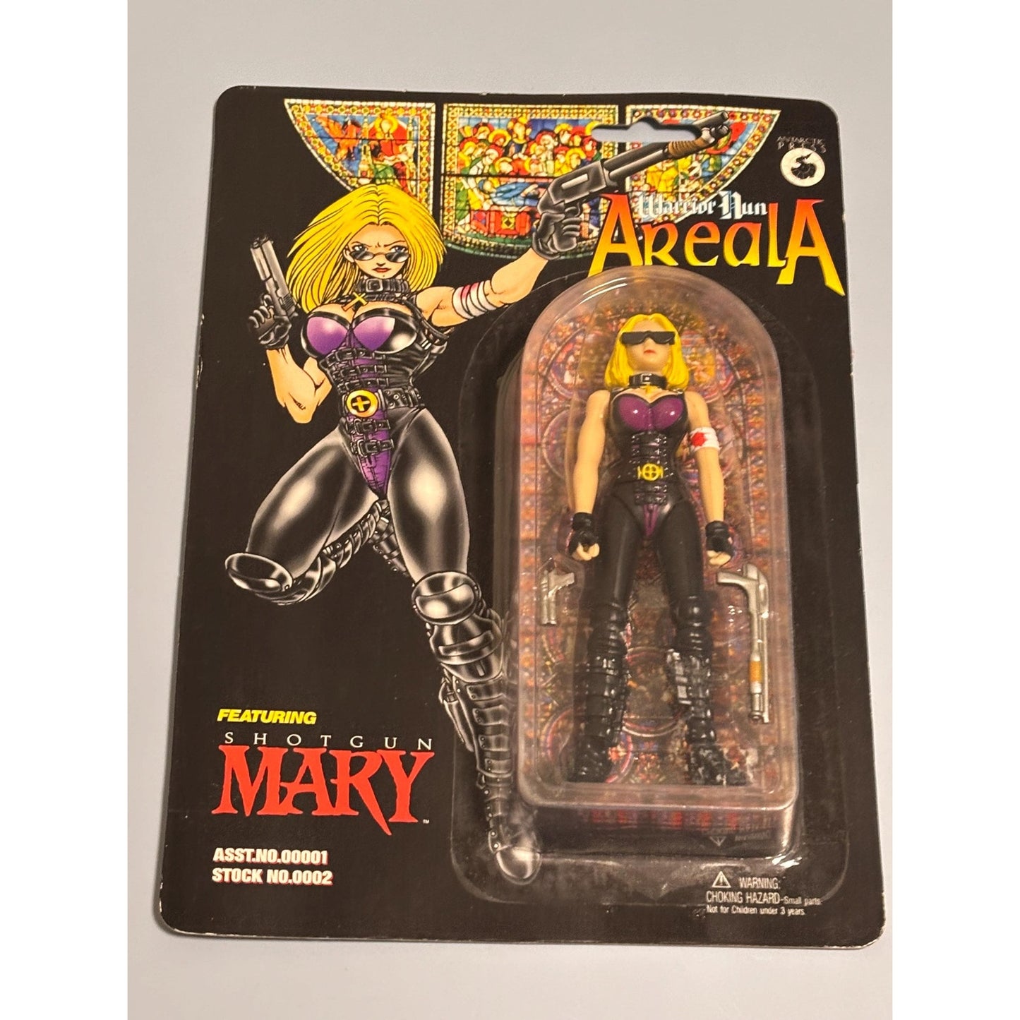 Warrior Nun Areala Shotgun Mary Action Figure New On Card Antarctic Press 1997
