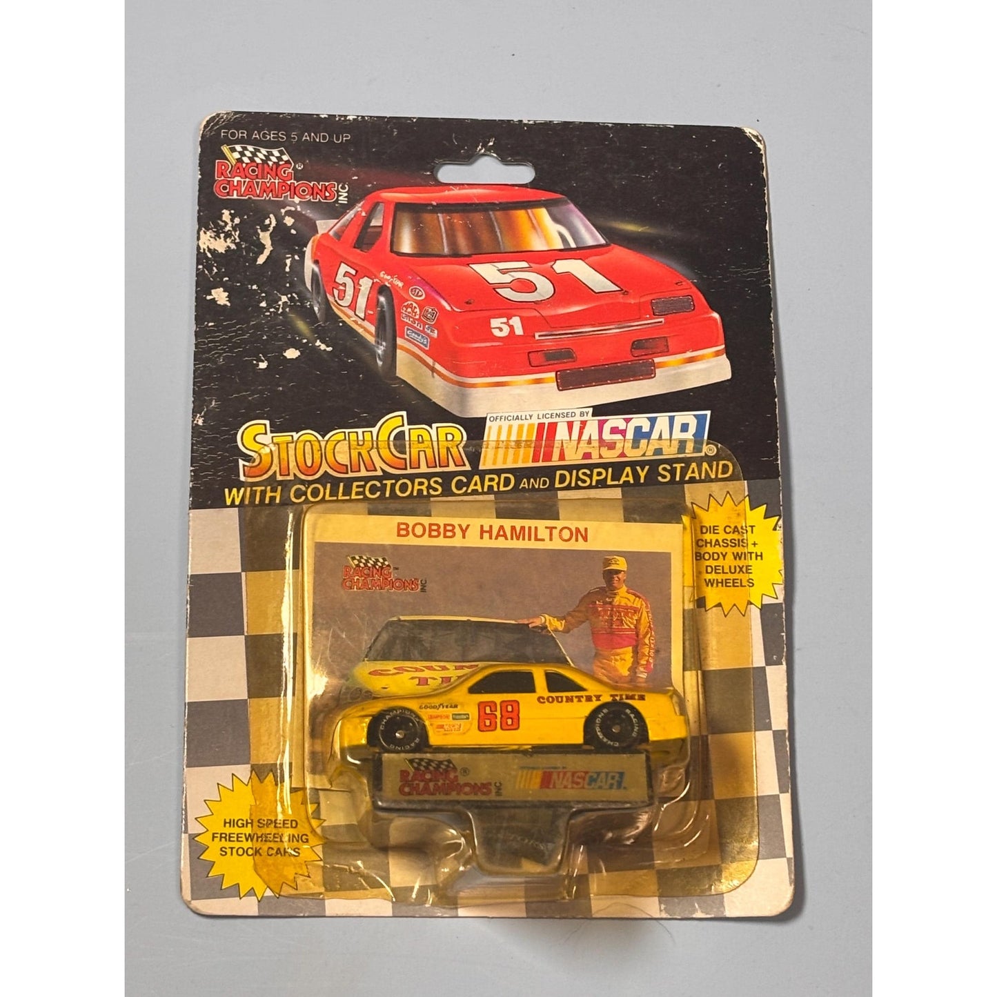 Racing Champions Stock Car #68 Bobby Hamilton 1991 NASCAR Country Time