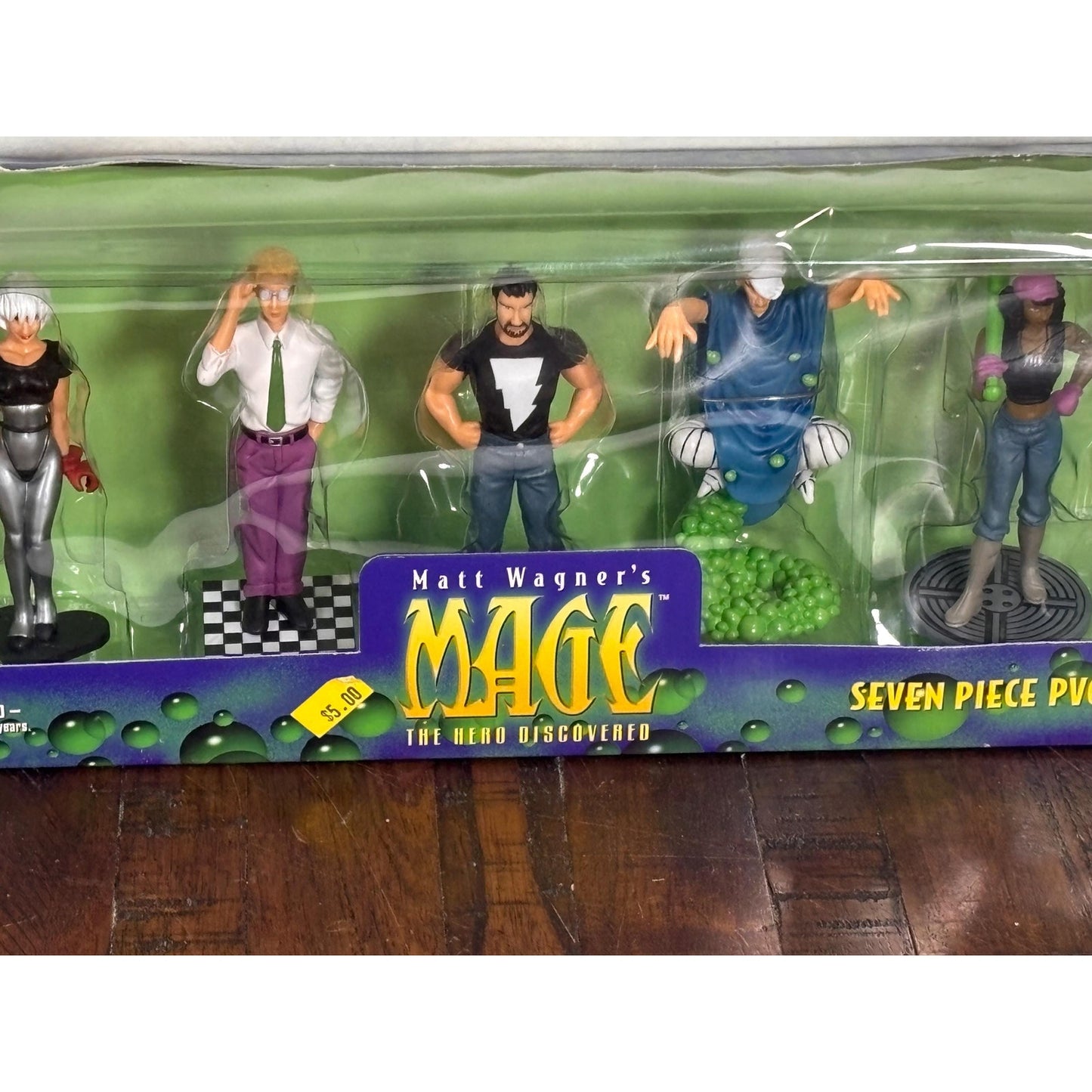 Matt Wagner's MAGE 7-Piece PVC Figure Set Big Blast Graphitti Designs New