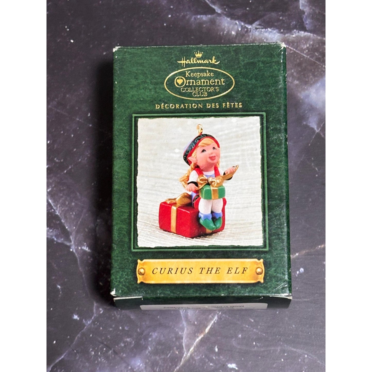 Hallmark Keepsake 2002 Curius the Elf Keepsake Ornament Club Exclusive New