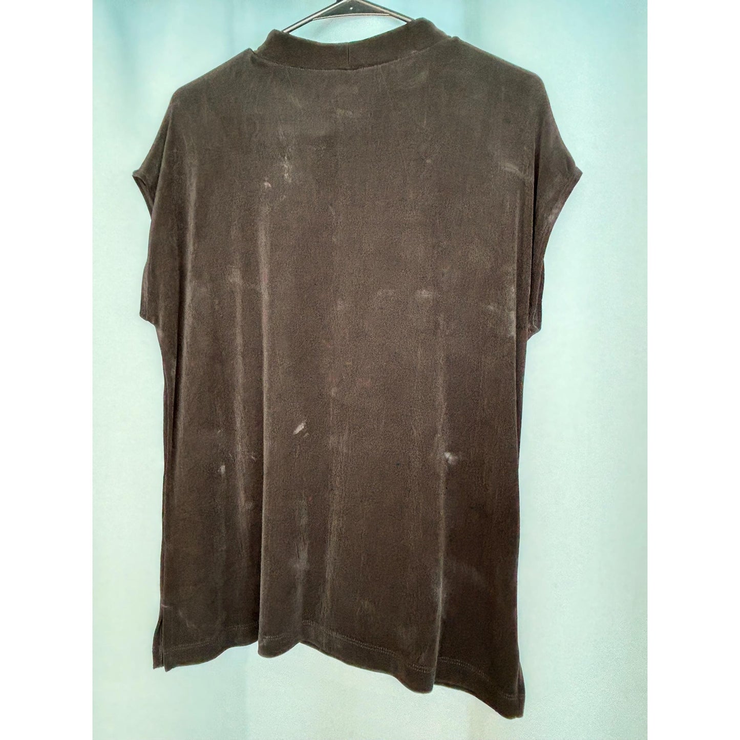 Vintage Chico's Black Travelers Size 3 Cap Sleeve Button Front SS Top Mandy NWT