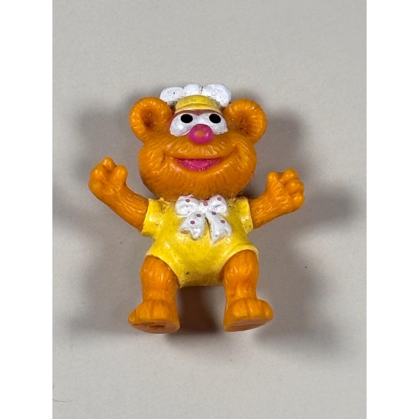 Vintage Muppets Babies Fozzie Bear 2” PVC Figure 1986 McDonald’s Happy Meal Toy