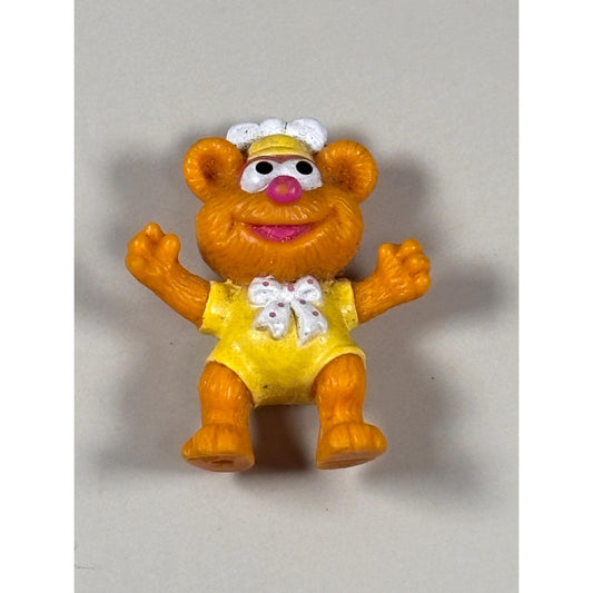 Vintage Muppets Babies Fozzie Bear 2” PVC Figure 1986 McDonald’s Happy Meal Toy