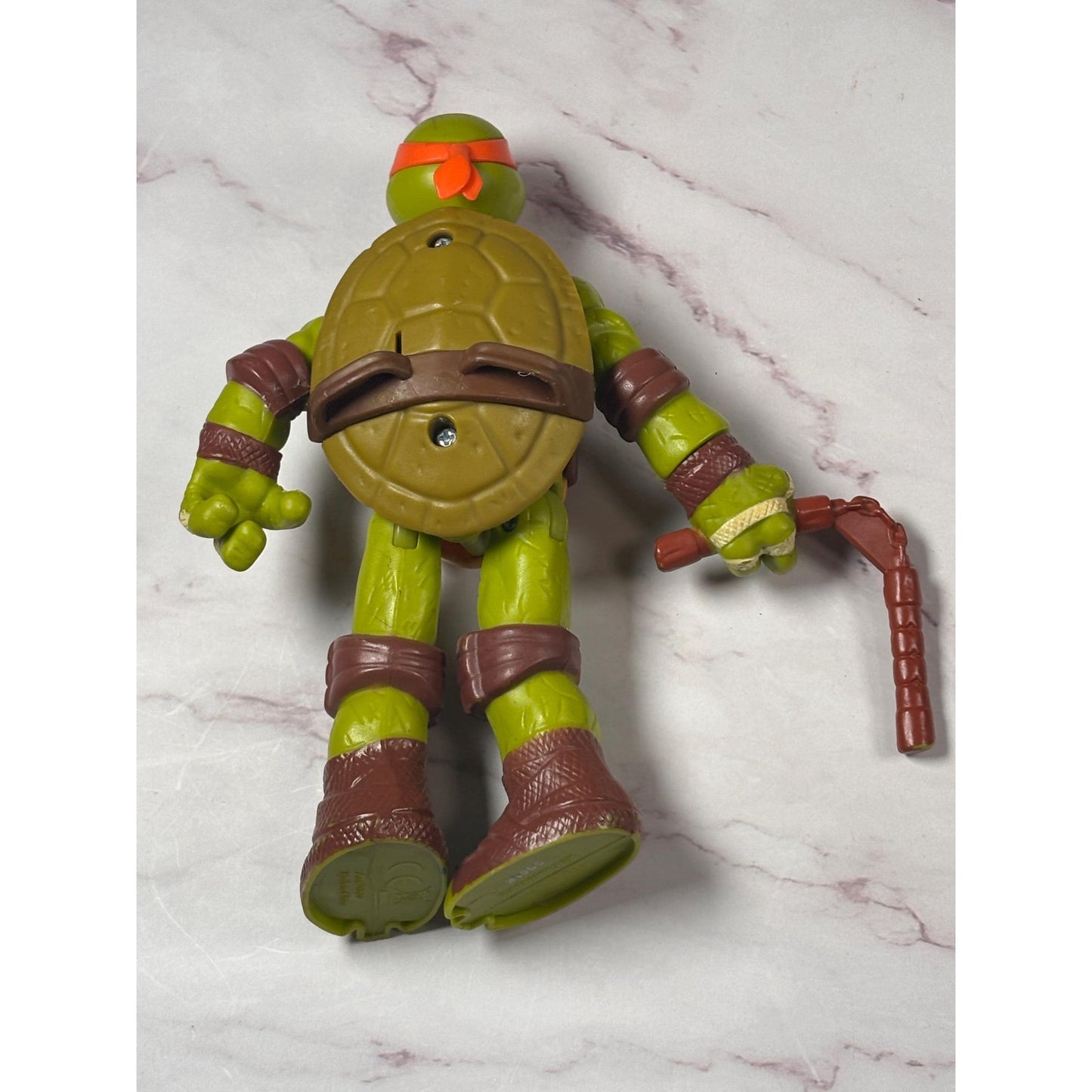 2014 Playmates Teenage Mutant Ninja Turtles TMNT Michelangelo Weapon Stop 6”