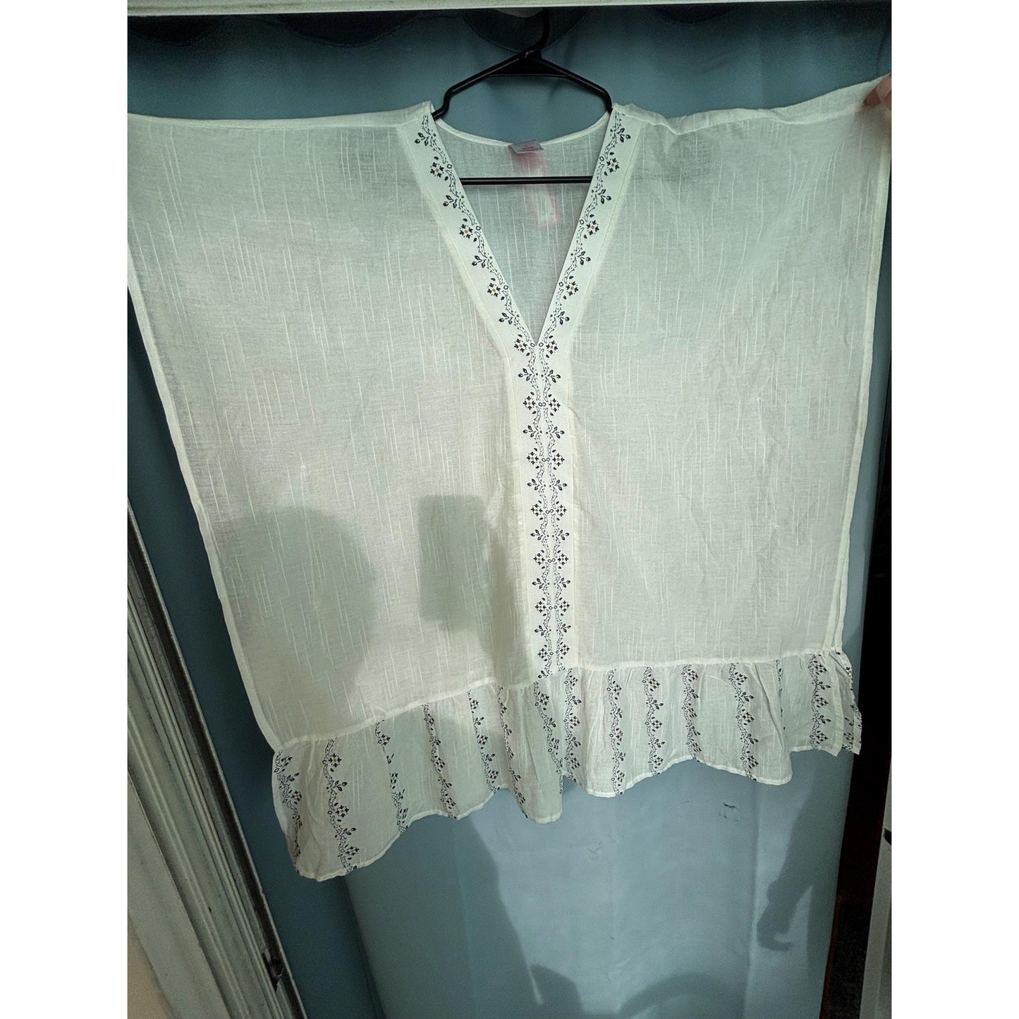 Xhilaration Drop Waist Swimsuit Cover Up Dress White XL New