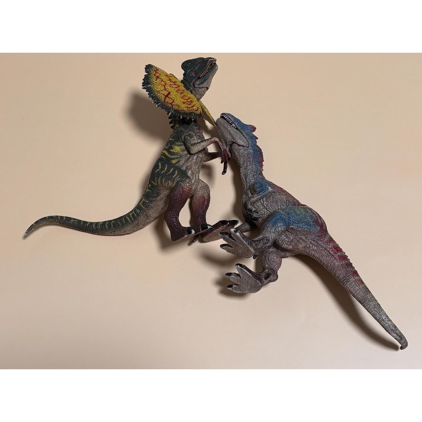 Lot of 2 Adventure Force Allosaurus & Dilophosaurus Large Dinosaur Toy