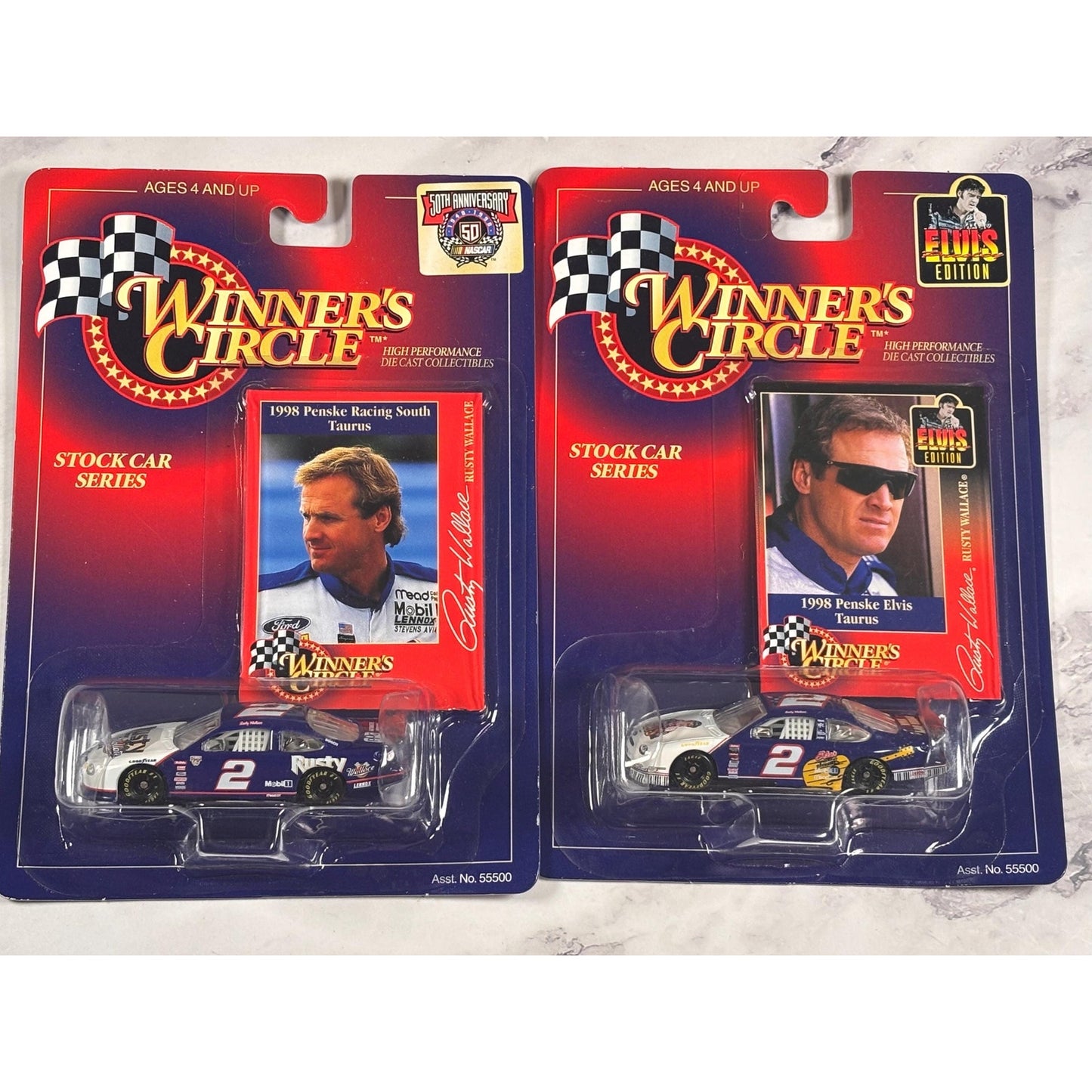 Lot of 2 Rusty Wallace 1998 Die cast Winners Circle Cars