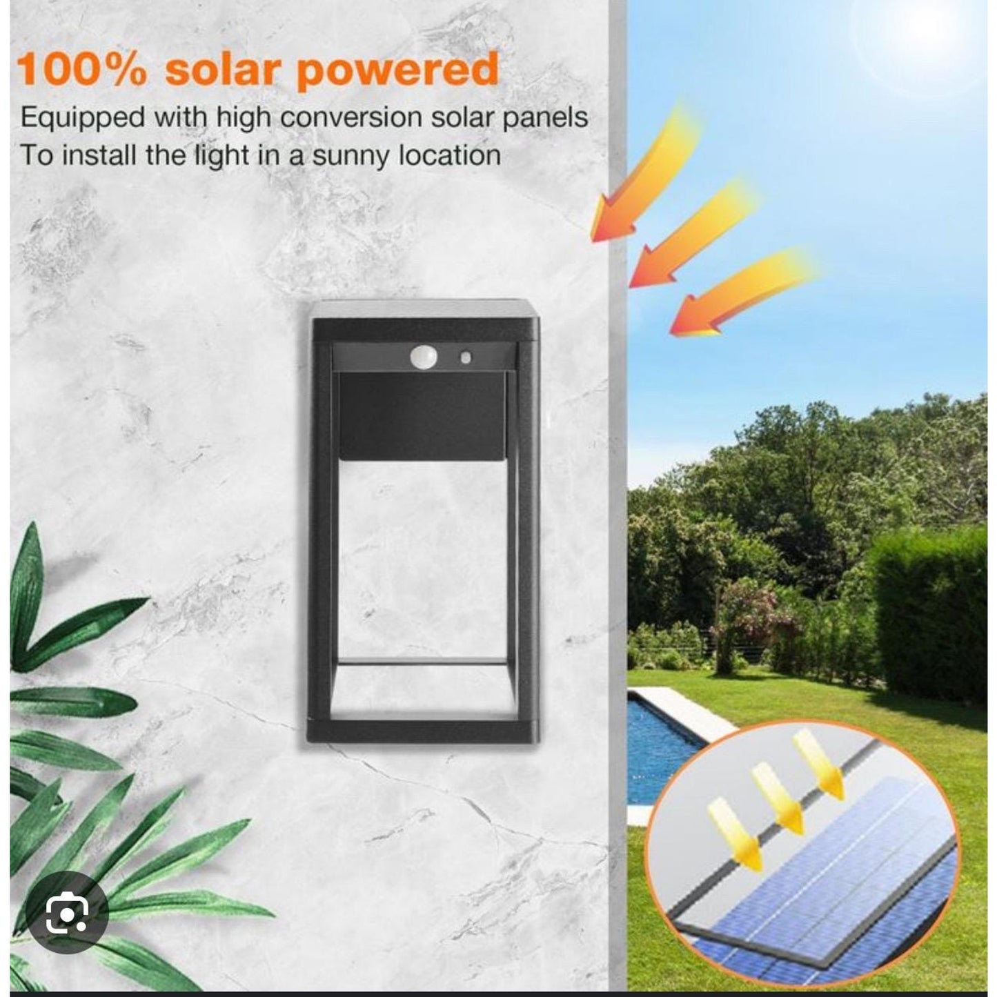 Inowel Solar Outdoor Wall Light Dusk to Dawn Lantern LED IP44 - 1984 4.4 W LED