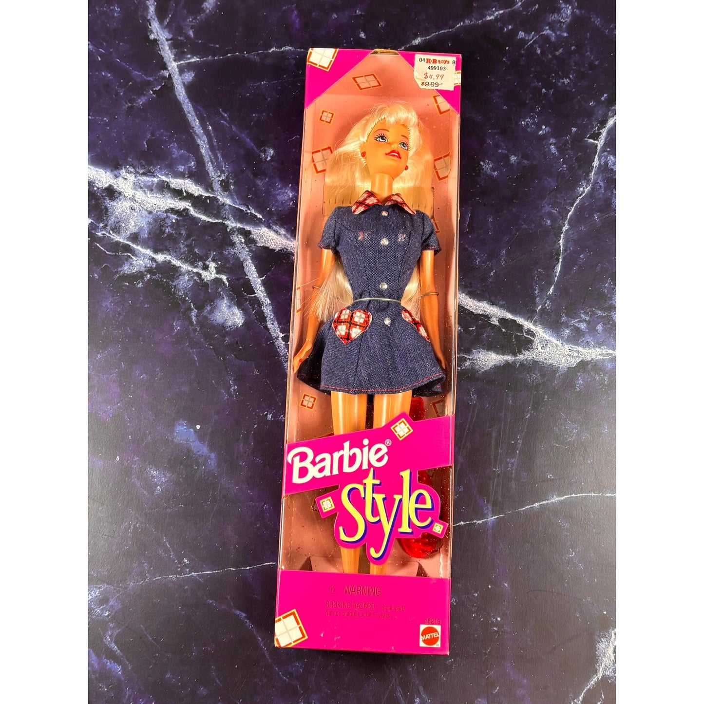 1997 Mattel Style Barbie #18219 Jean Dress New Vintage