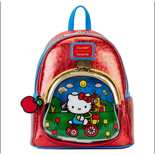 Hello Kitty x Loungefly 50th Anniversary Classic Mini Backpack NWT Red Blue