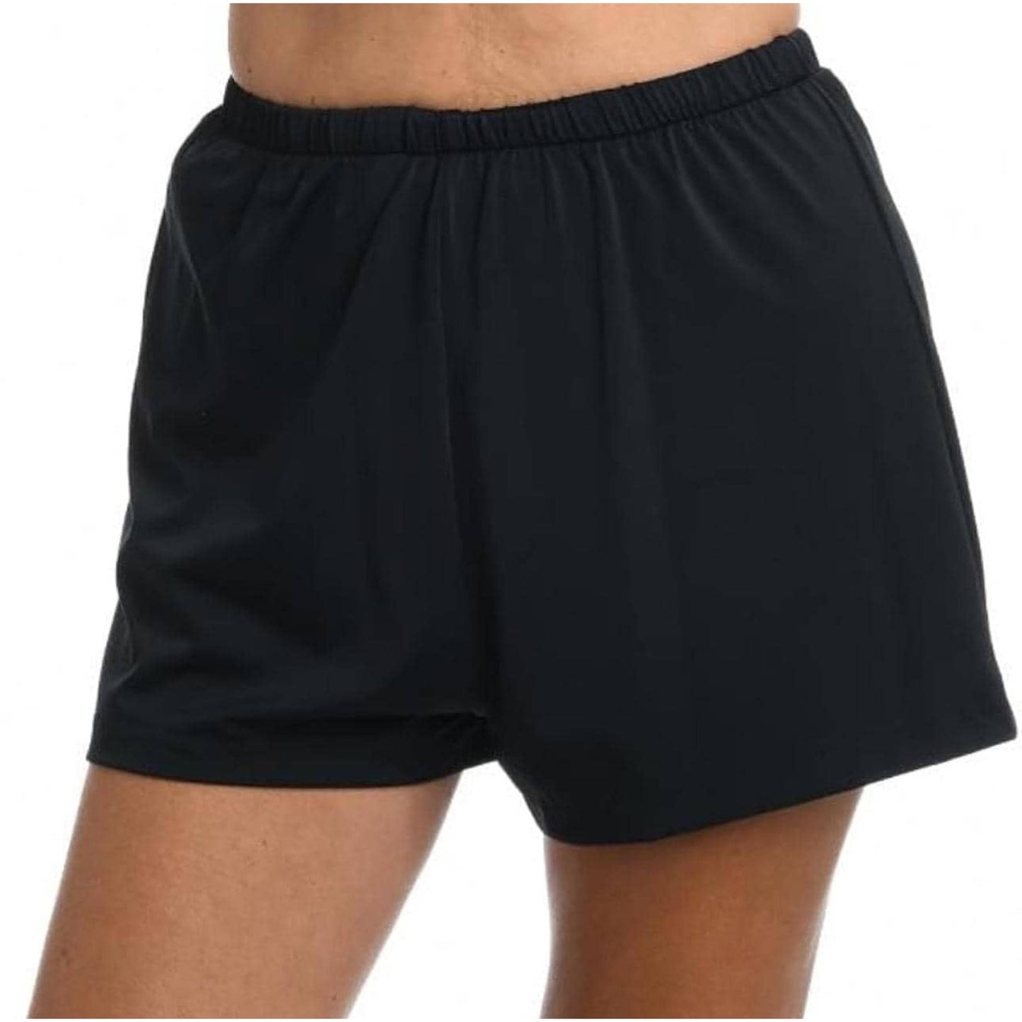 Maxine of Hollywood Women Black Stretch Jogger Bikini Bottom Shorts Size 8 NWT