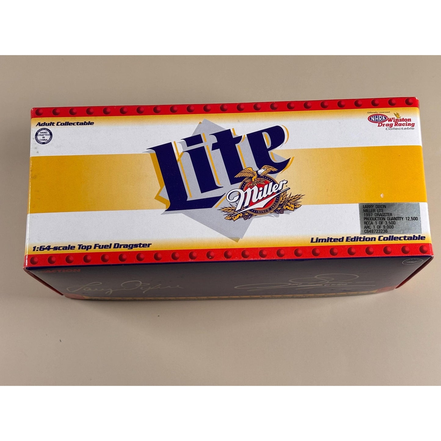 Larry Dixon Miller Lite 1997 Dragster 1:64 scale diecast New NASCAR Action Race