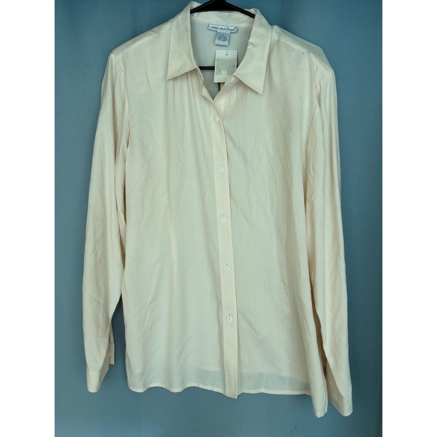 Anna and Frank Cream Ivory Pullover Blouse Shirt Women's Size XL New